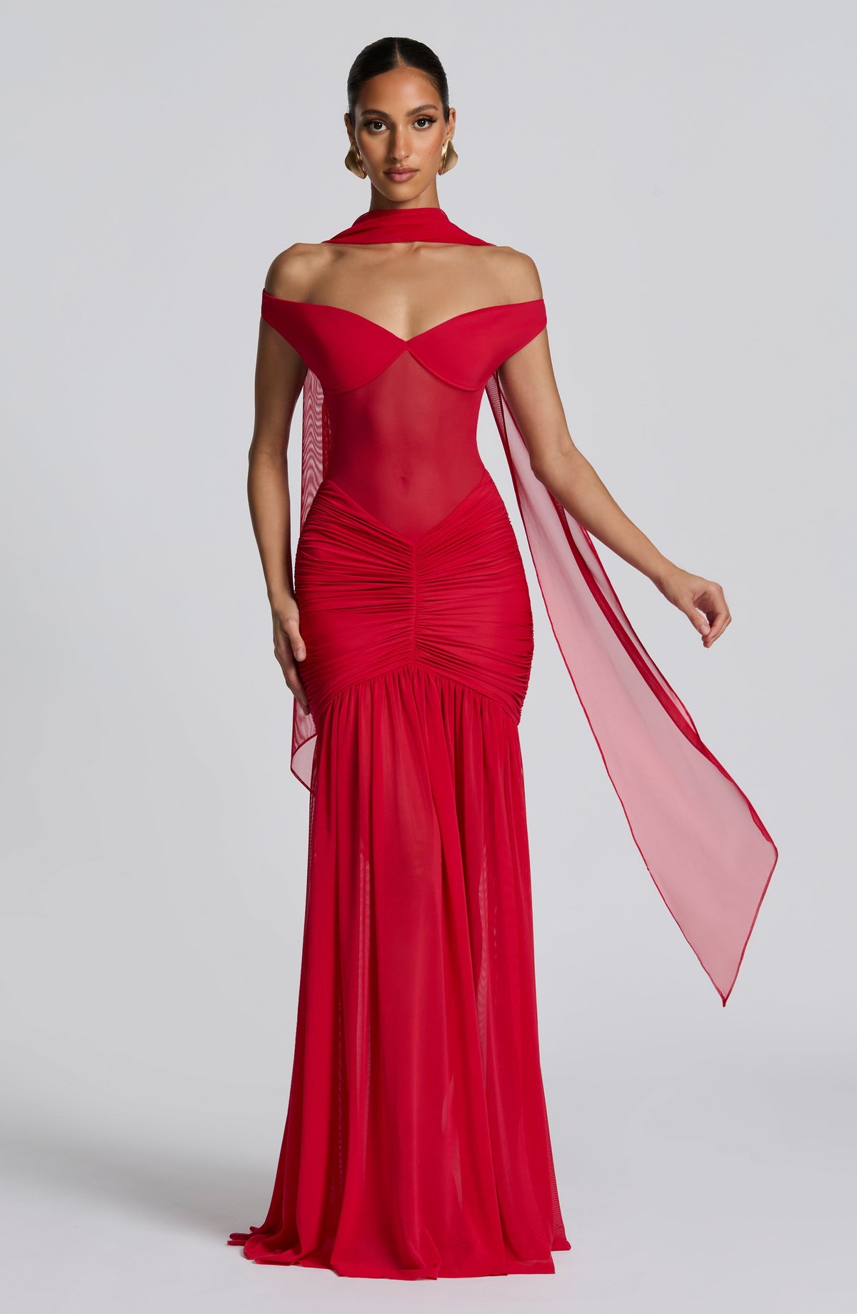 Flourenne Aylah Scarf in Red