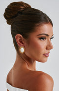 Flourenne Azra Earrings in Ivory/Gold