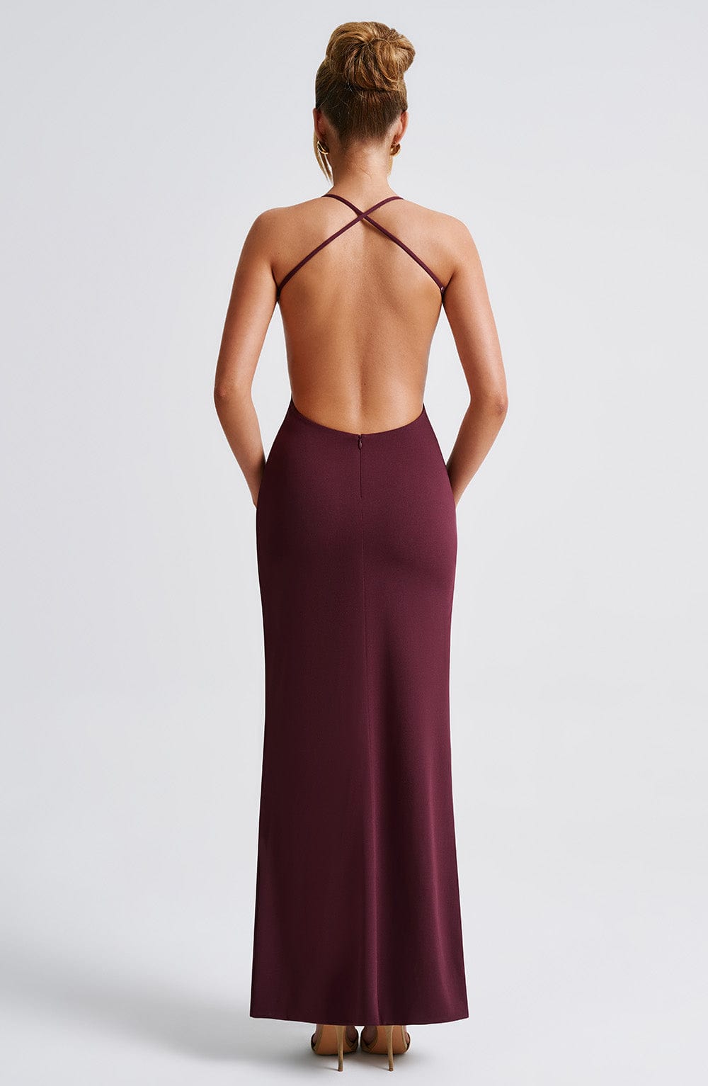 Flourenne Beatrix Maxi Dress in Cherry Lacquer