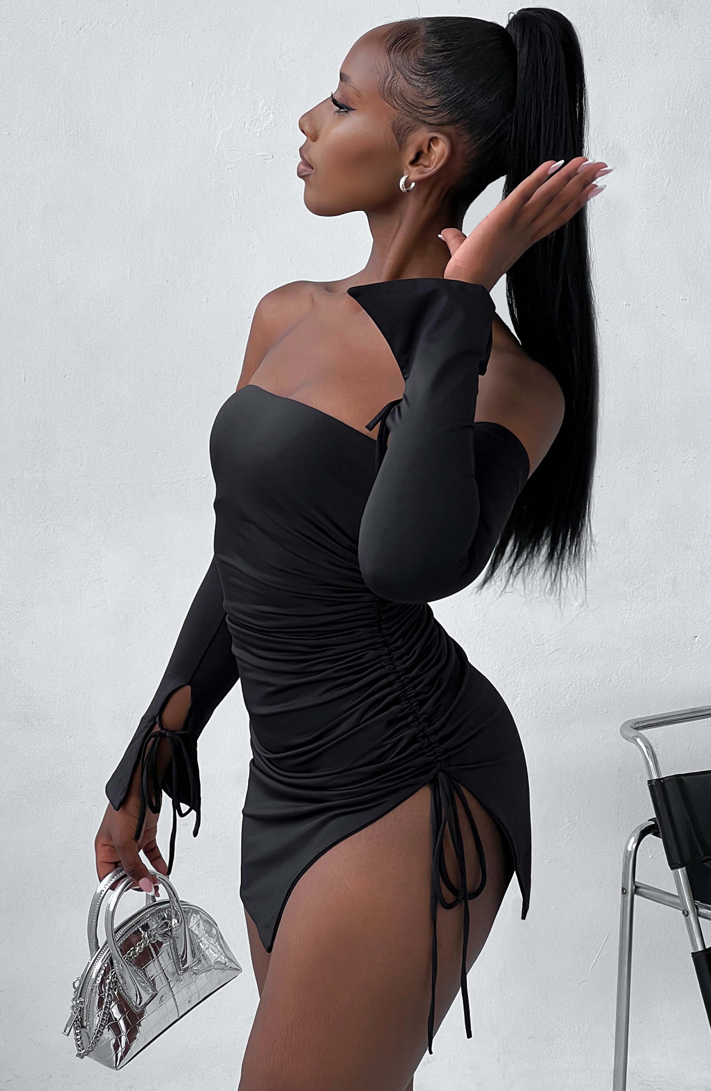Flourenne Becca Mini Dress in Black