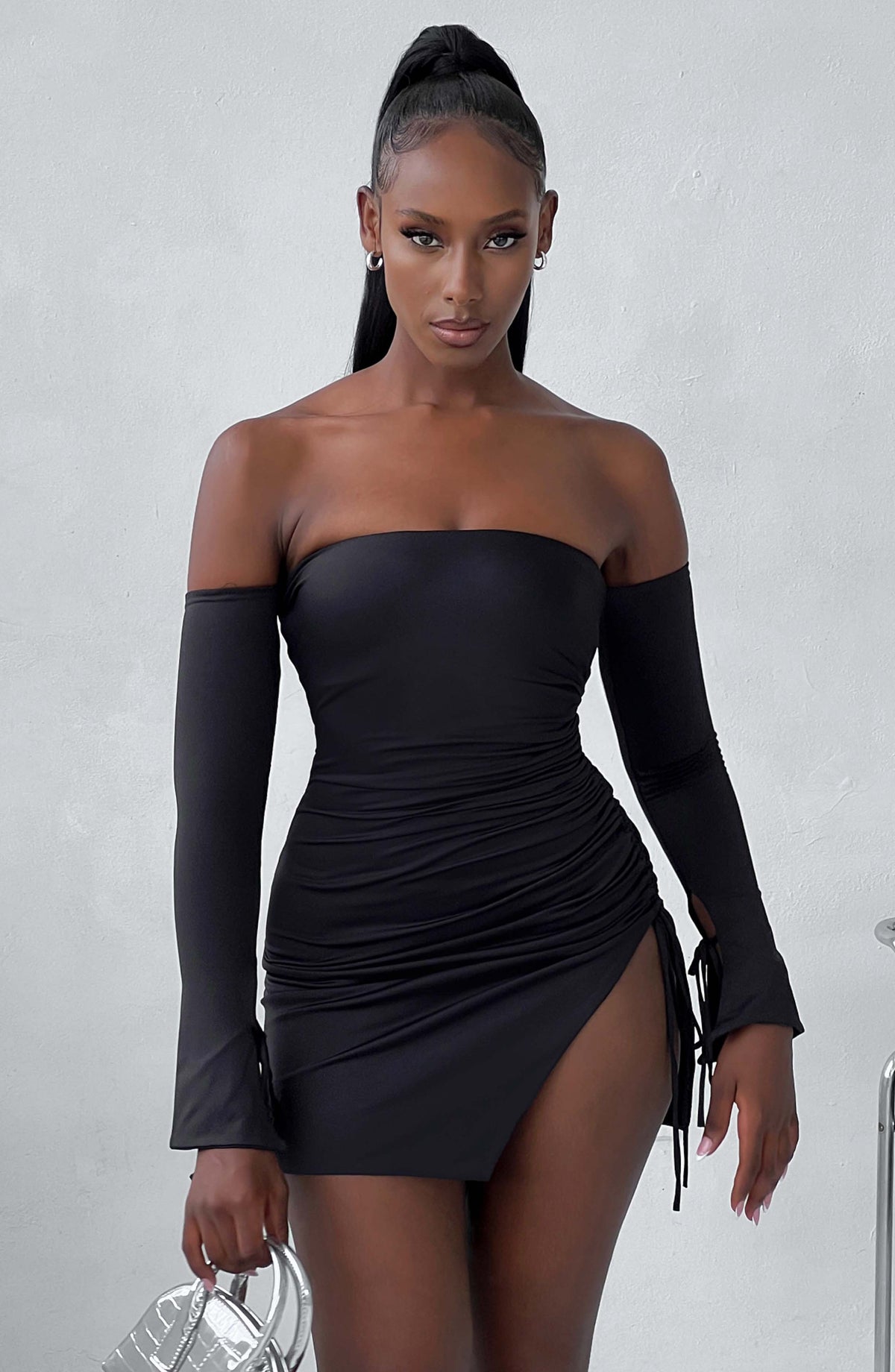 Flourenne Becca Mini Dress in Black