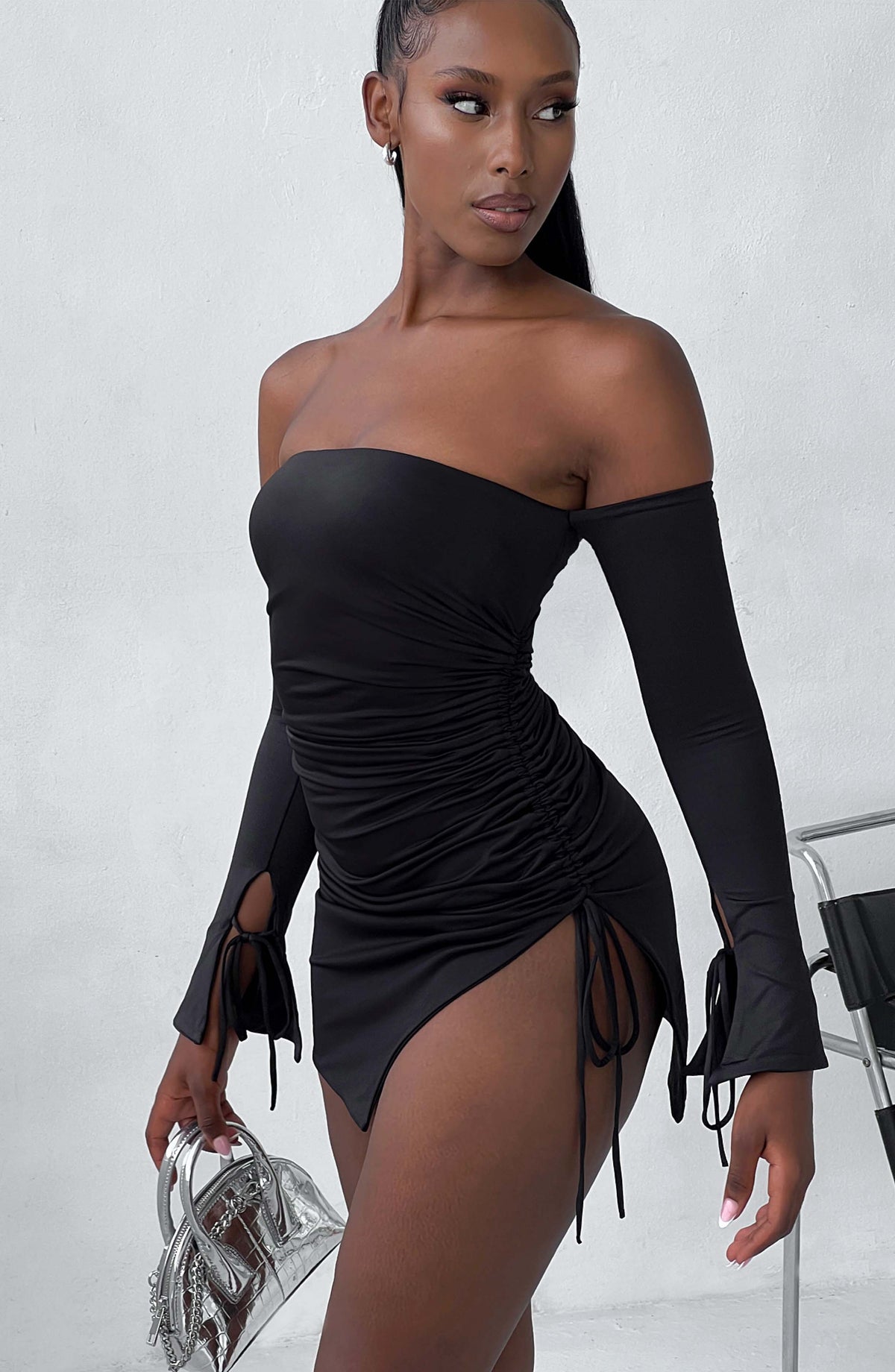 Flourenne Becca Mini Dress in Black