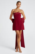 Flourenne Bellamie Mini Dress in Wine