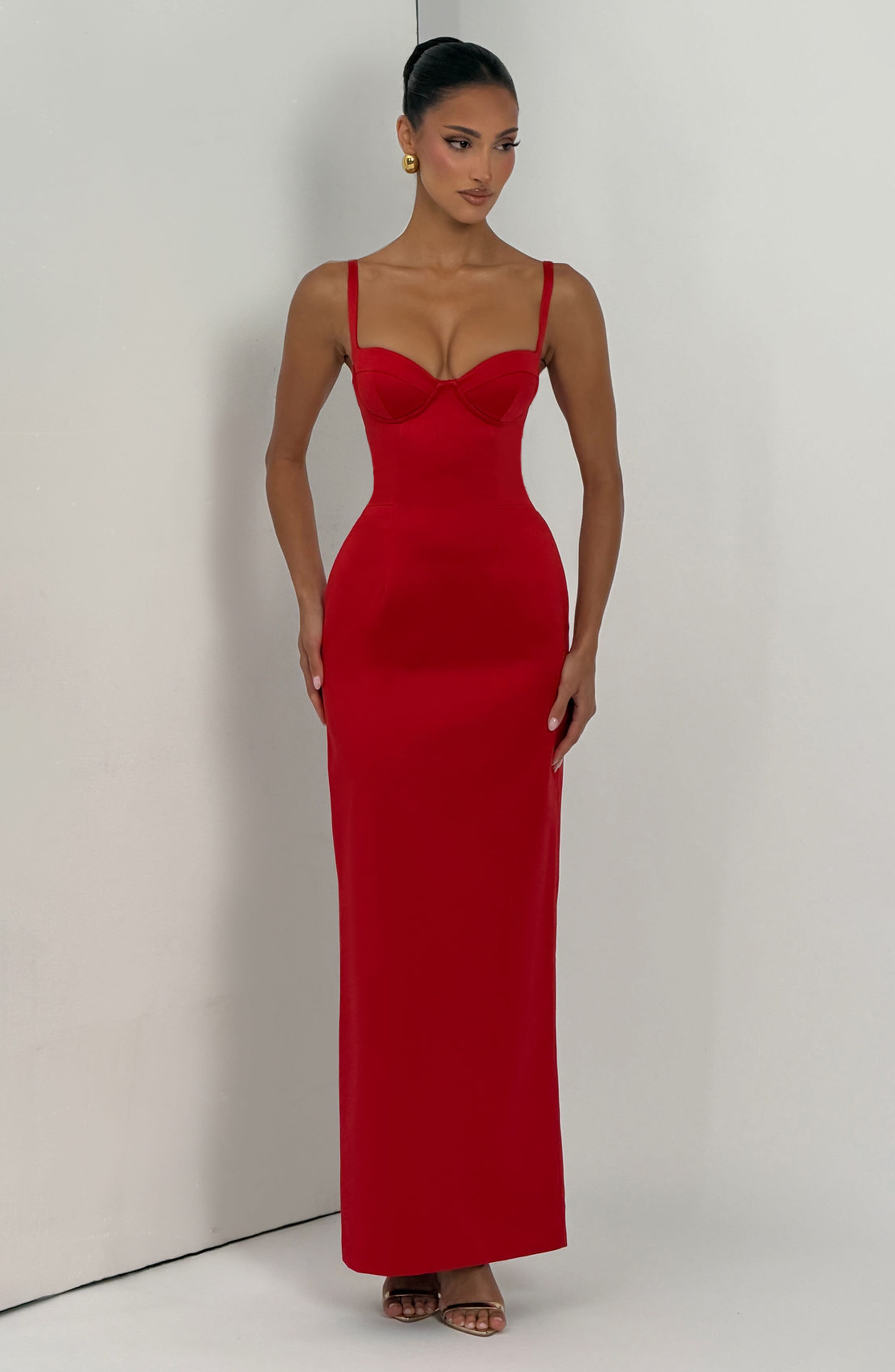 Flourenne Benedetta Maxi Dress in Red