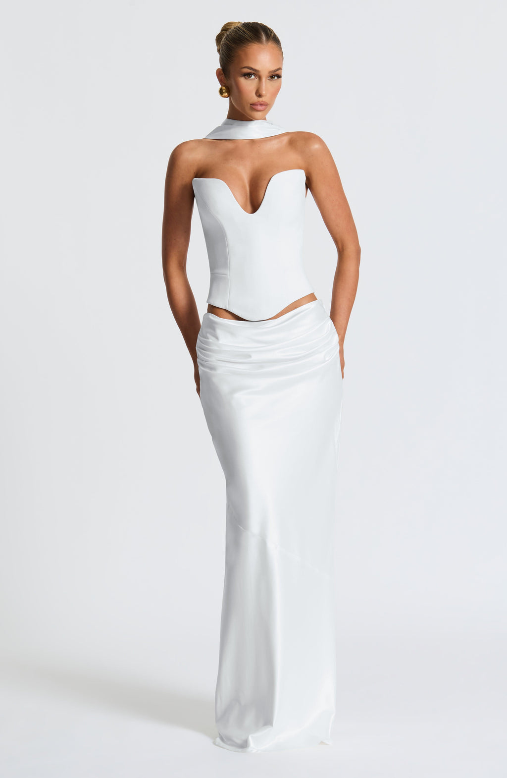 Flourenne Bernadine Maxi Skirt in Ivory