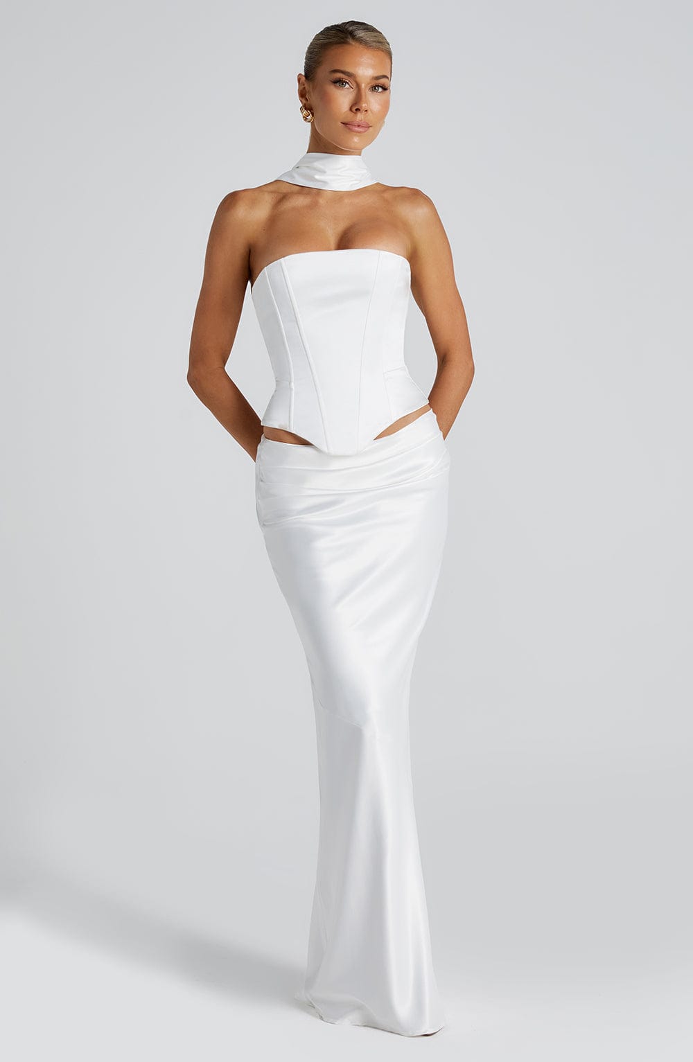 Flourenne Bernadine Maxi Skirt in Ivory