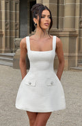 Flourenne Bess Mini Dress in Ivory