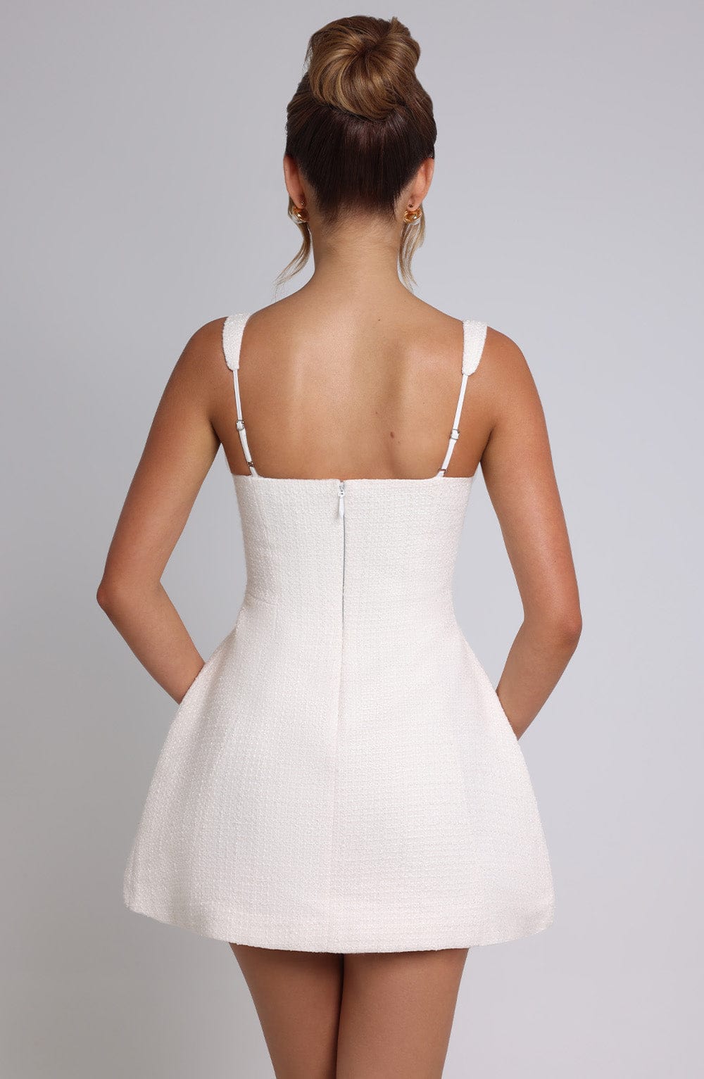 Flourenne Bess Mini Dress in Ivory