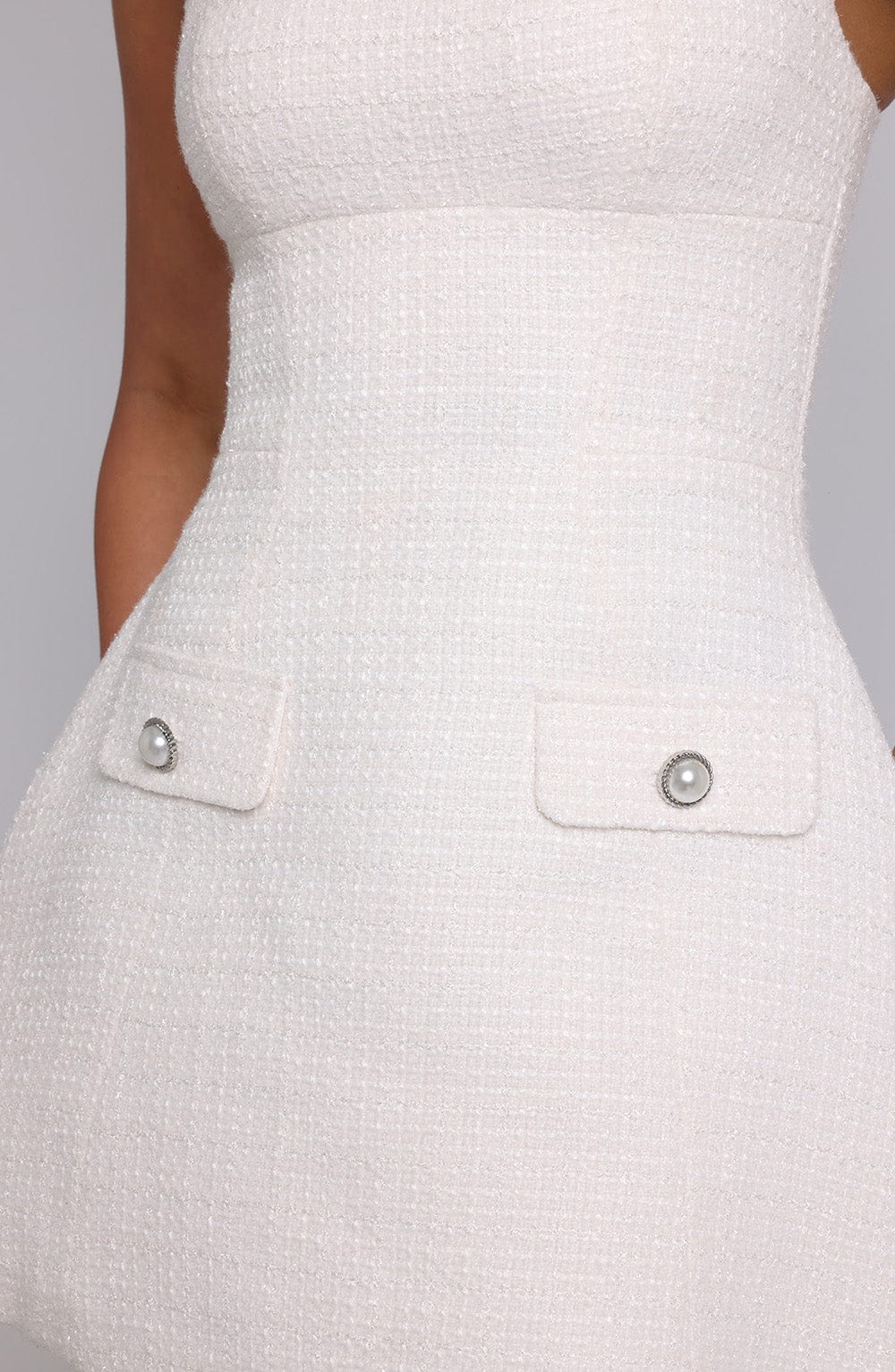 Flourenne Bess Mini Dress in Ivory