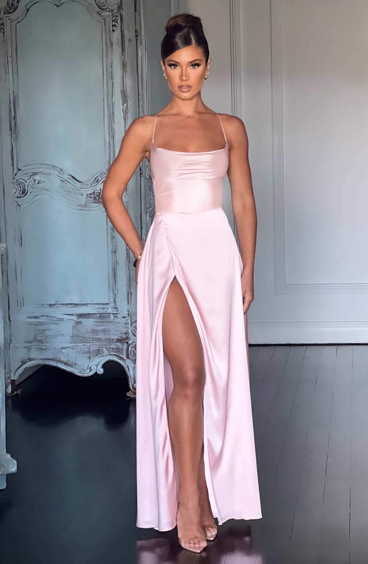 Flourenne Bethania Maxi Dress in Blush