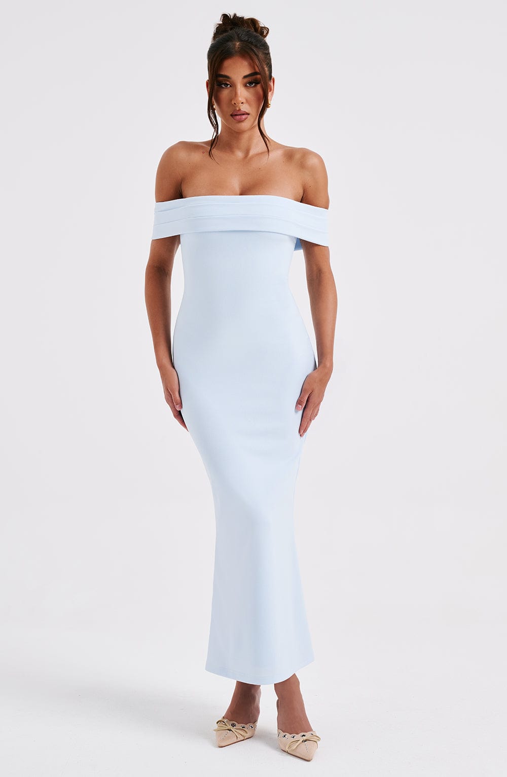 Flourenne Bexley Midi Dress in Blue