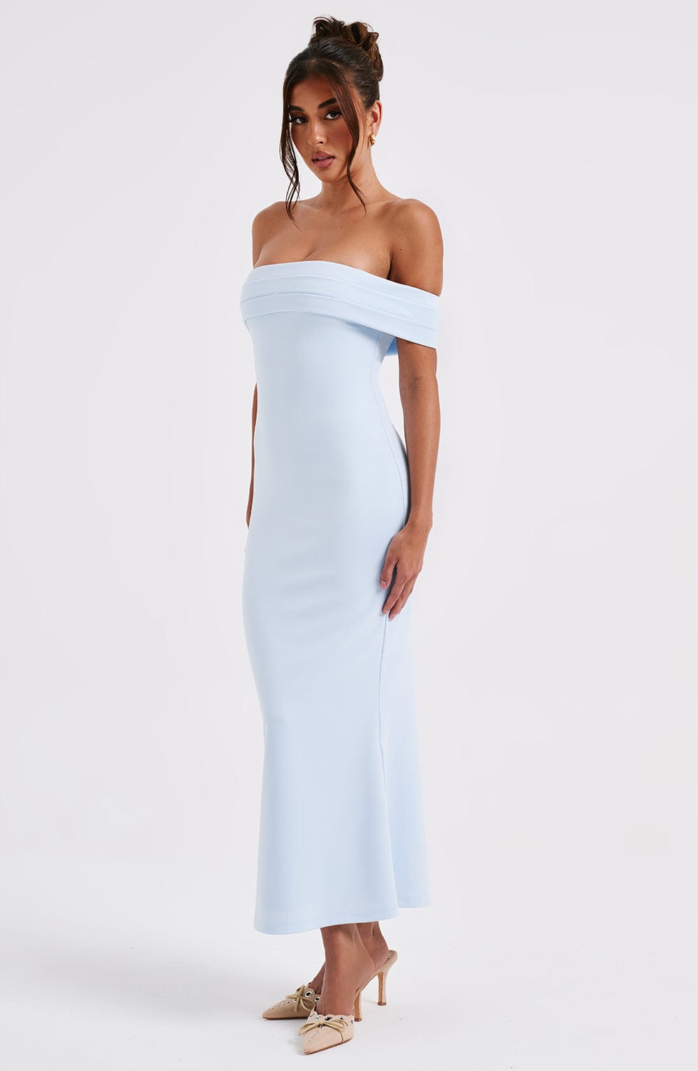 Flourenne Bexley Midi Dress in Blue