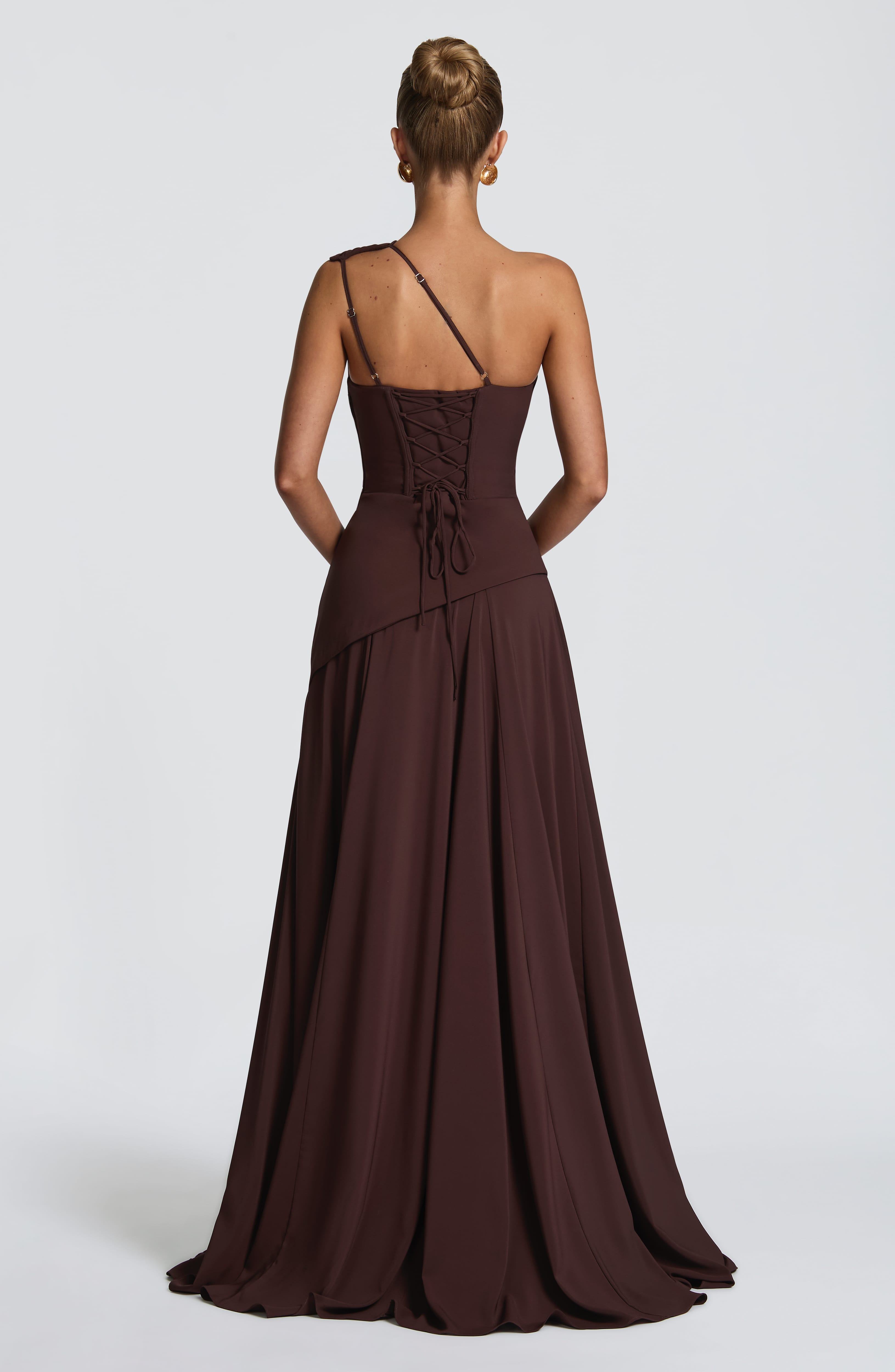 Flourenne Bianka Maxi Dress in Plum Brown