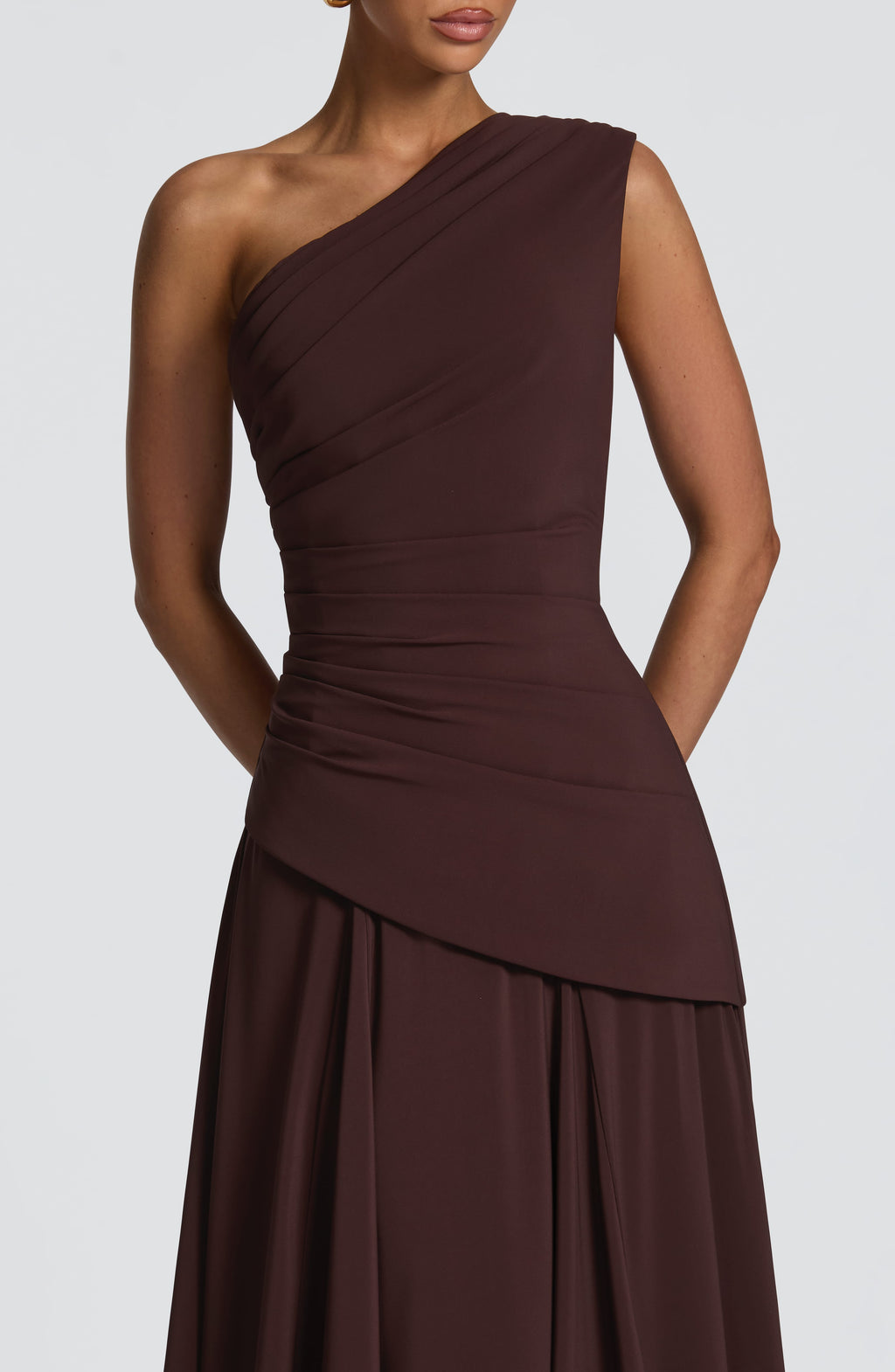Flourenne Bianka Maxi Dress in Plum Brown