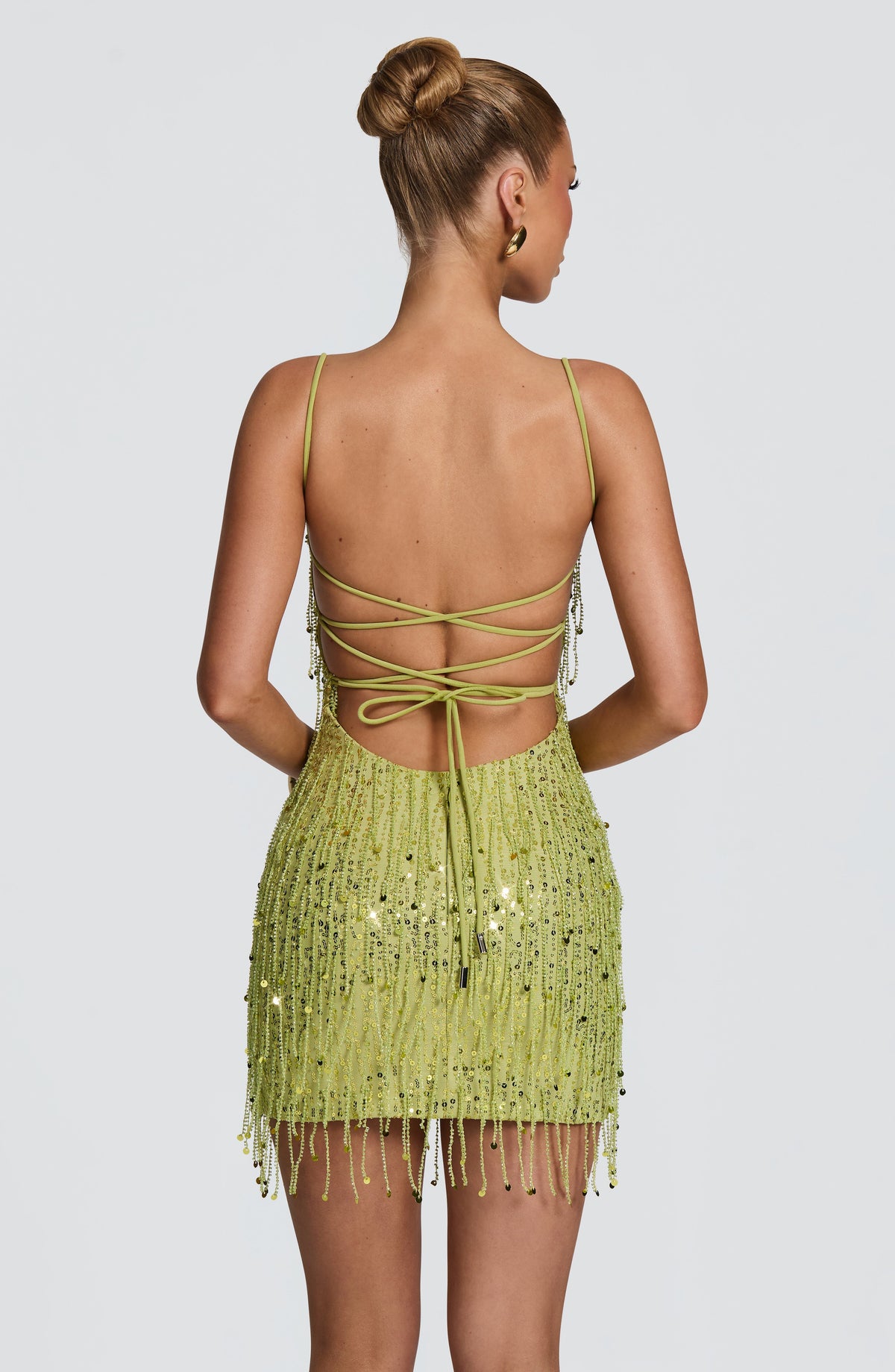 Flourenne Blaine Mini Dress in Olive