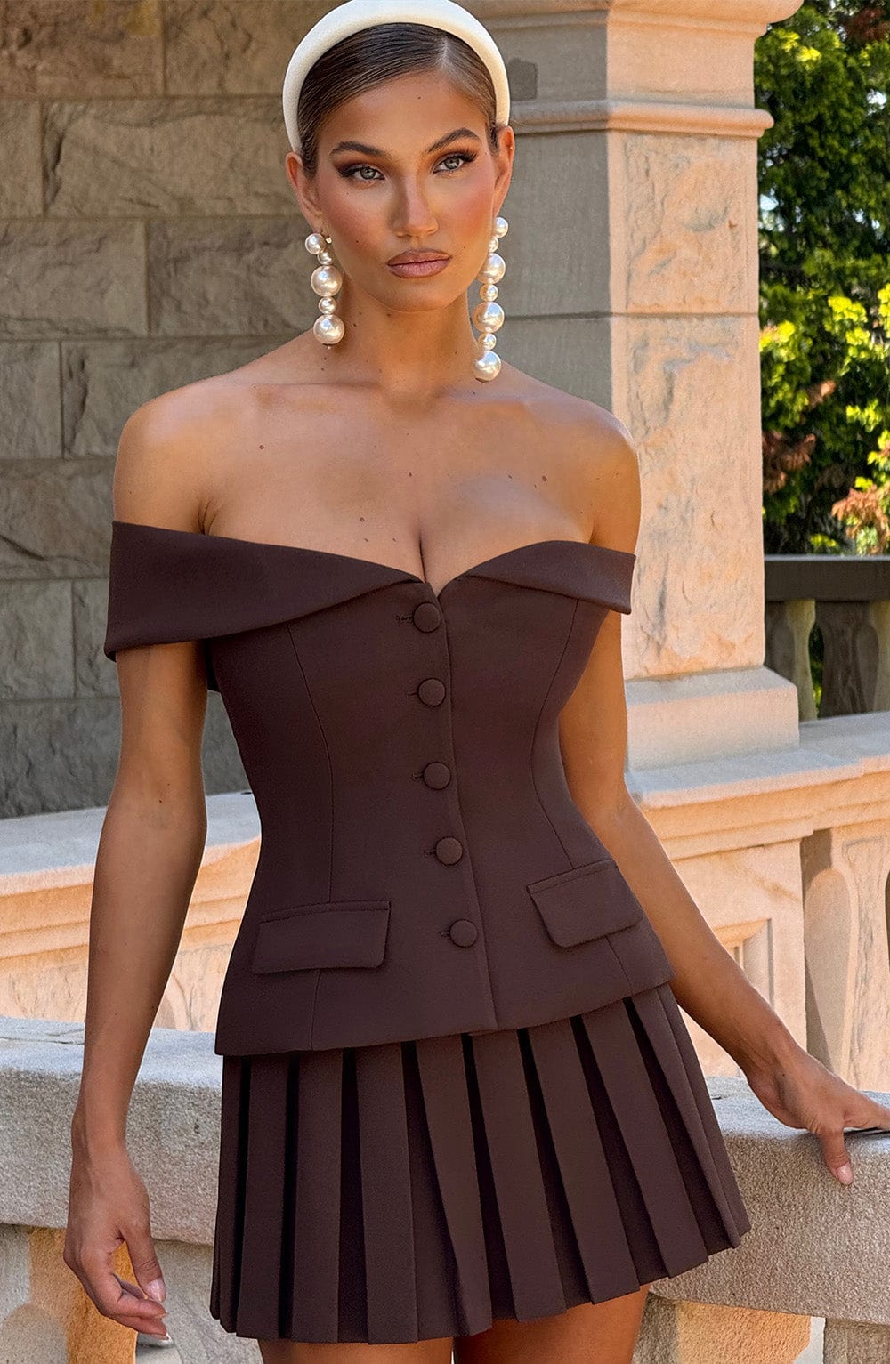 Flourenne Blakely Top in Plum Brown