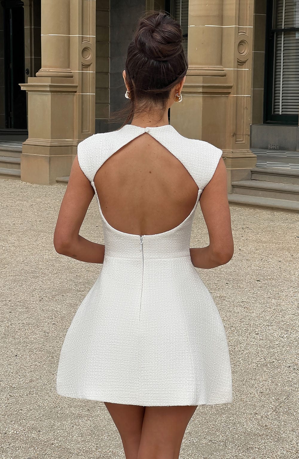 Flourenne Blakelyn Mini Dress in Ivory
