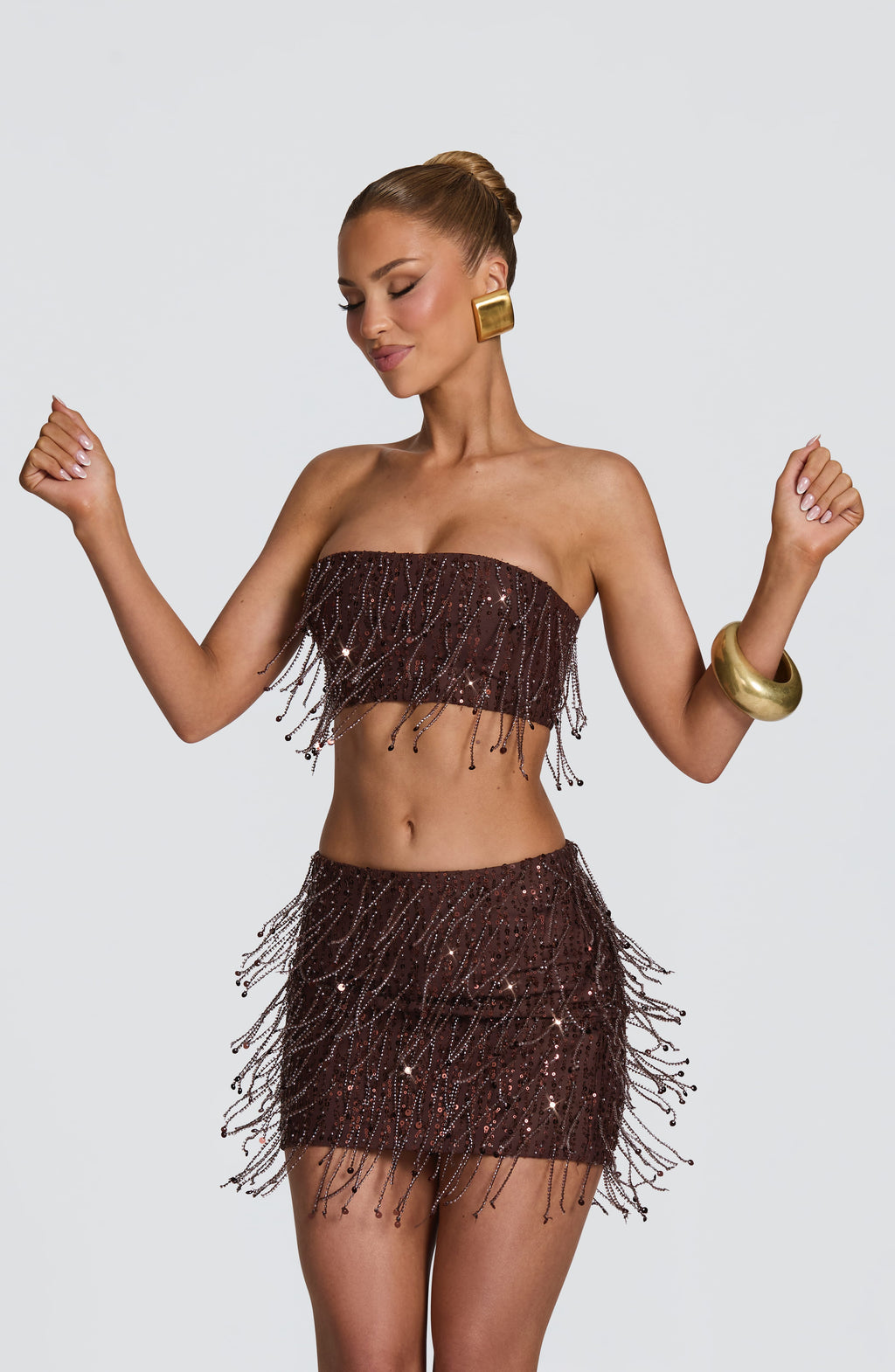 Flourenne Blayne Top in Plum Brown