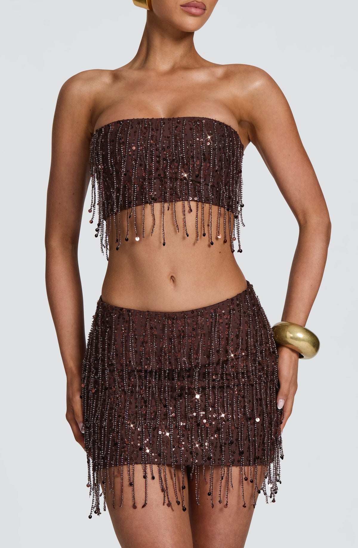 Flourenne Blayne Top in Plum Brown