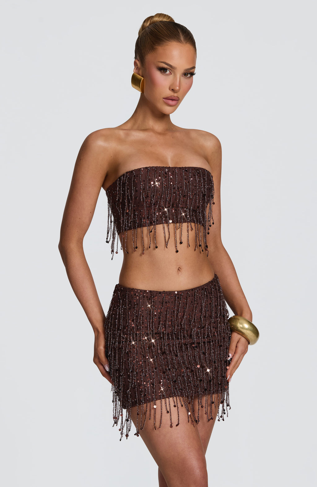 Flourenne Blayne Top in Plum Brown