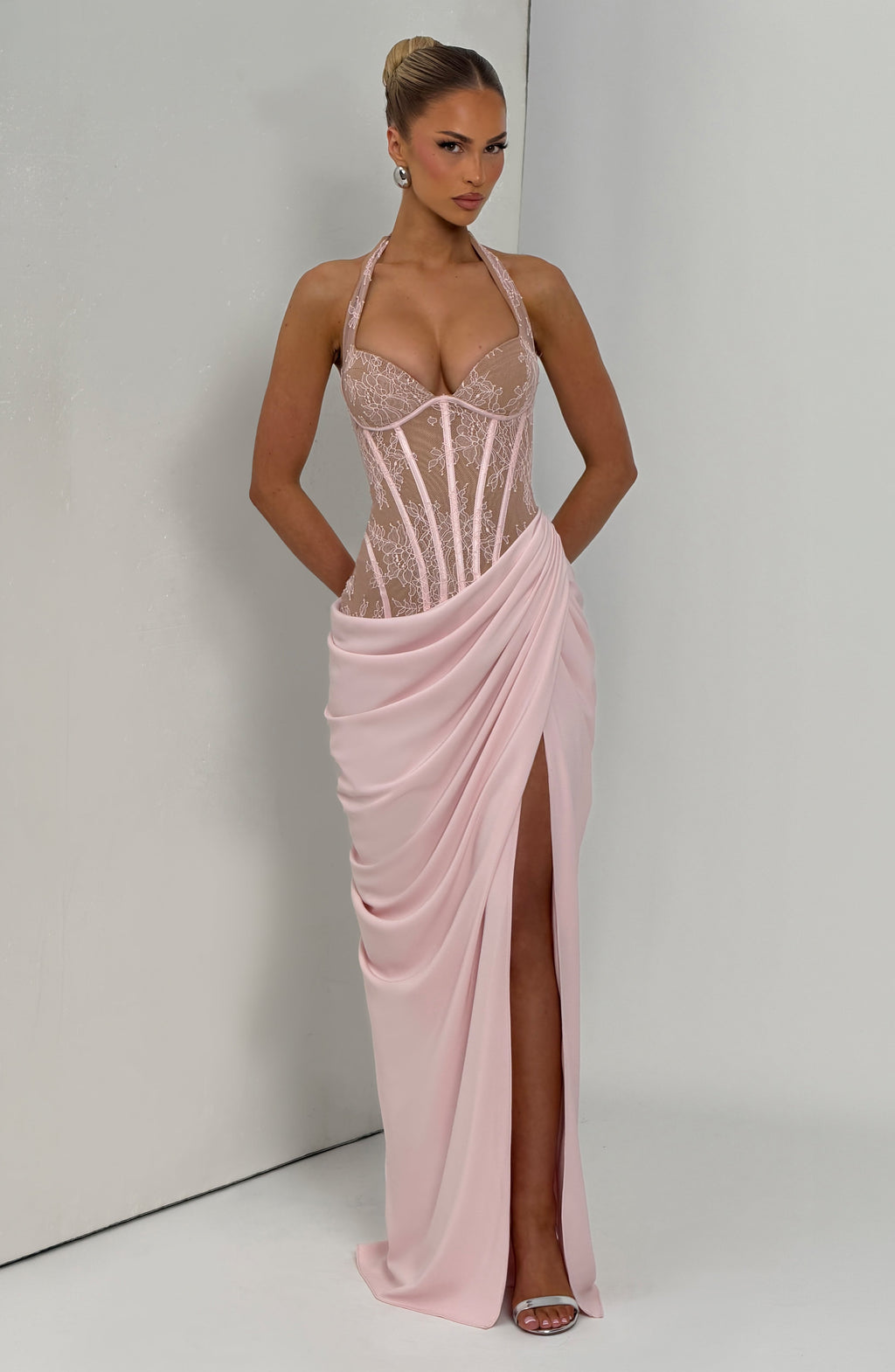Flourenne Bonetta Maxi Dress in Blush