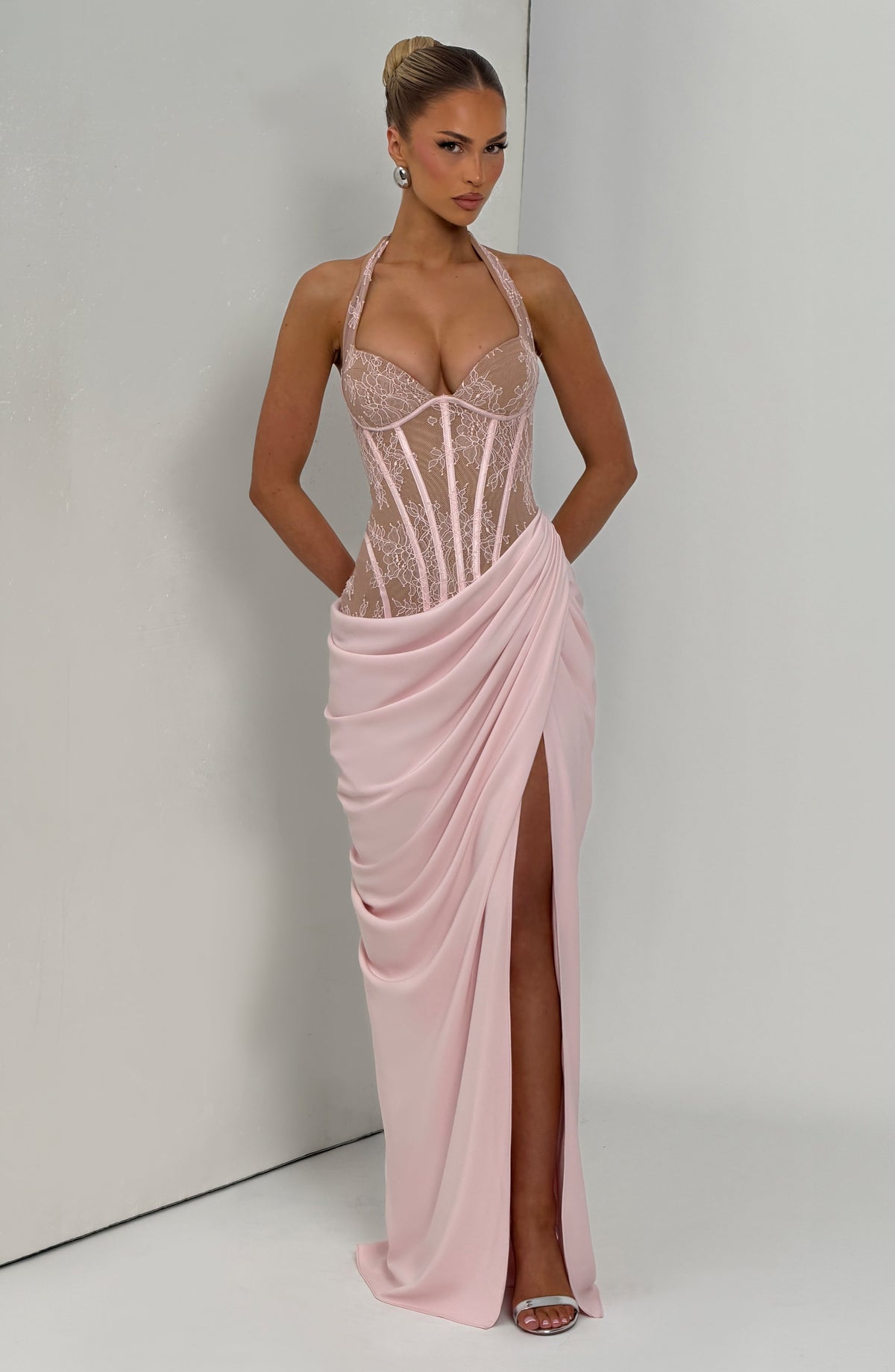 Flourenne Bonetta Maxi Dress in Blush