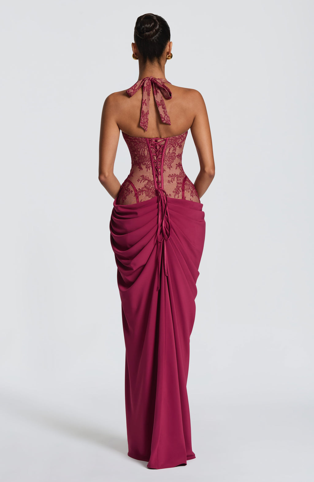 Flourenne Bonetta Maxi Dress in Mulberry