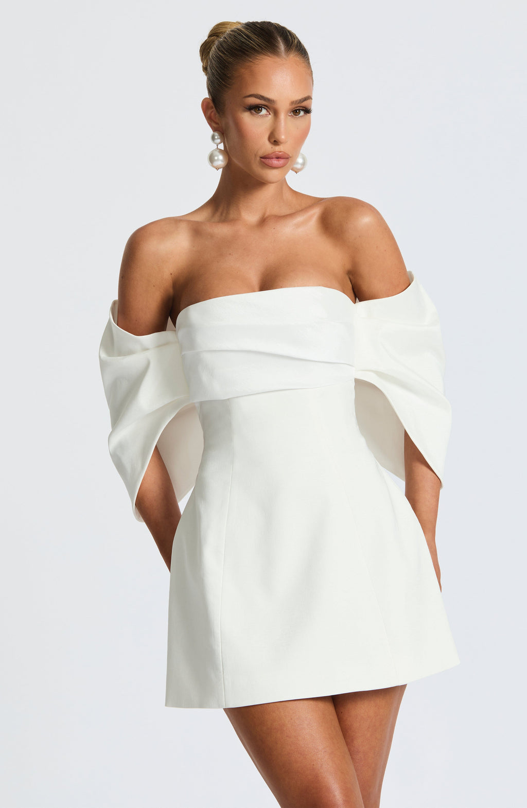 Flourenne Brielle Mini Dress in Ivory