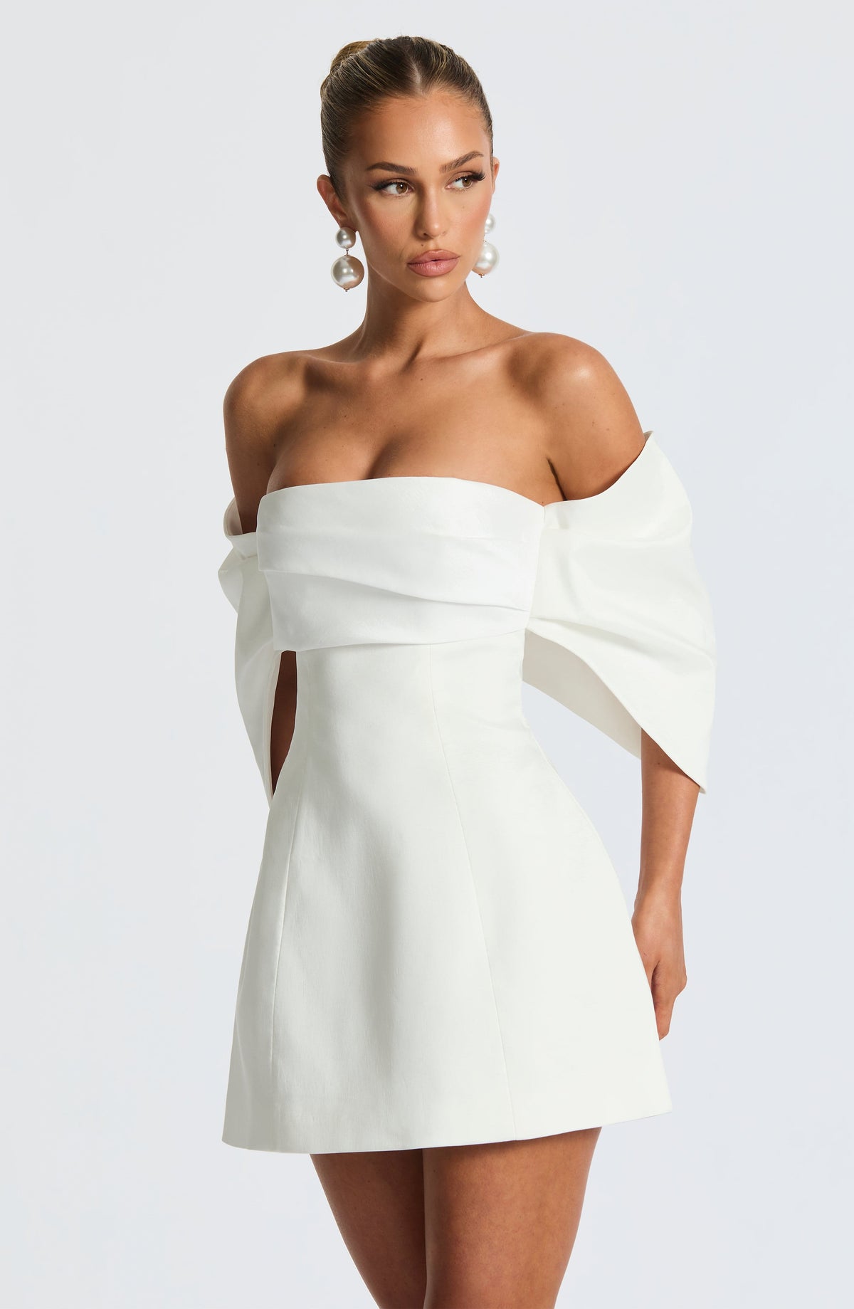 Flourenne Brielle Mini Dress in Ivory