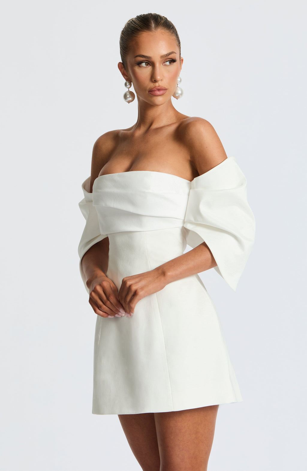 Flourenne Brielle Mini Dress in Ivory