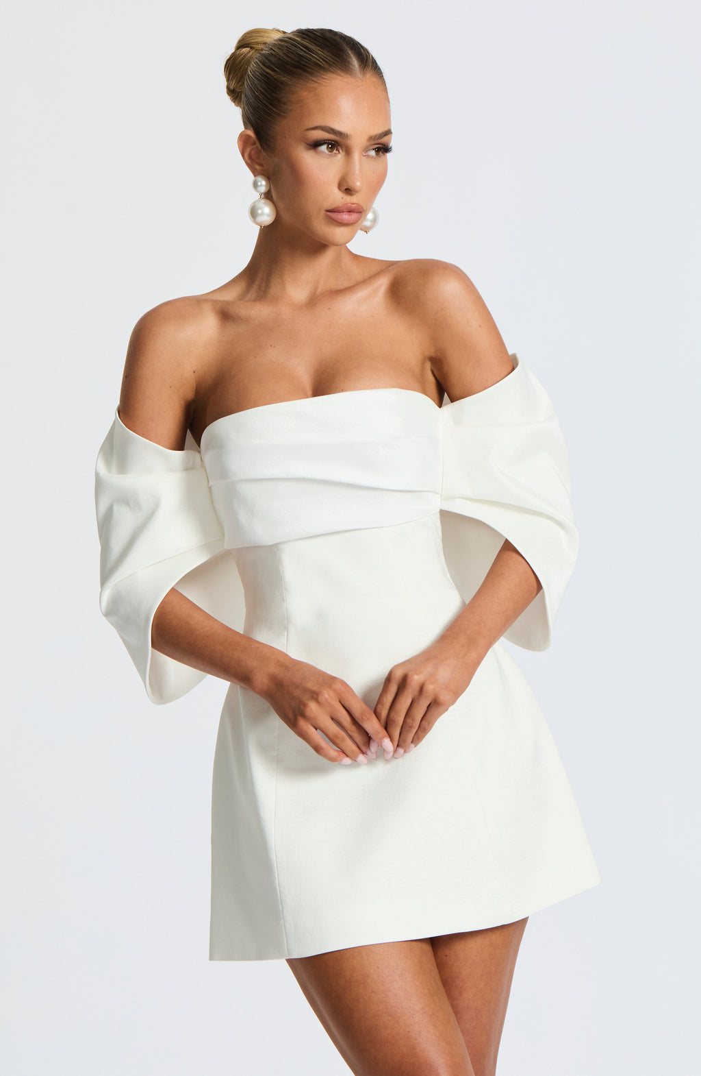 Flourenne Brielle Mini Dress in Ivory