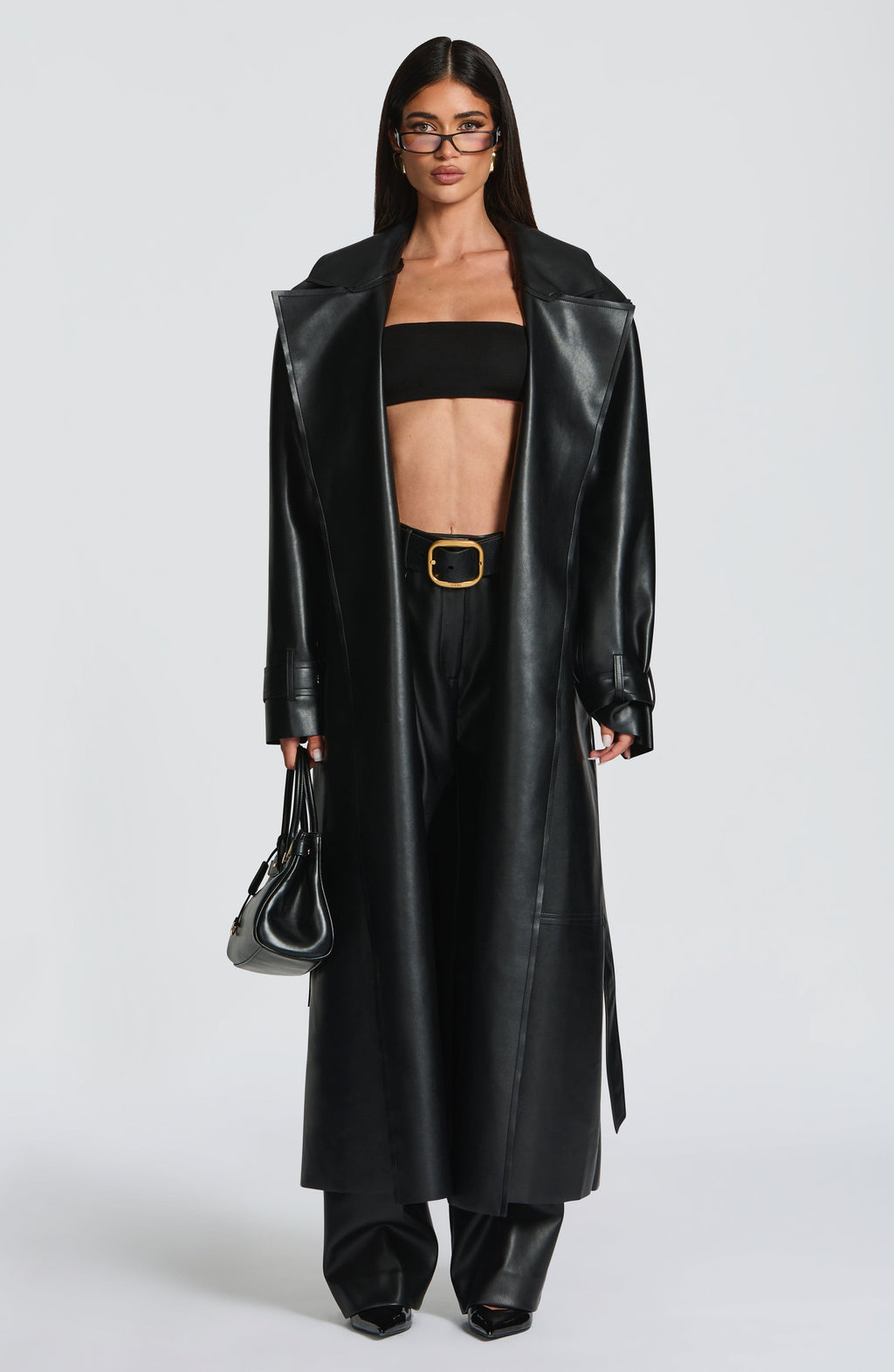 Flourenne Brigitte Trench Coat in Black