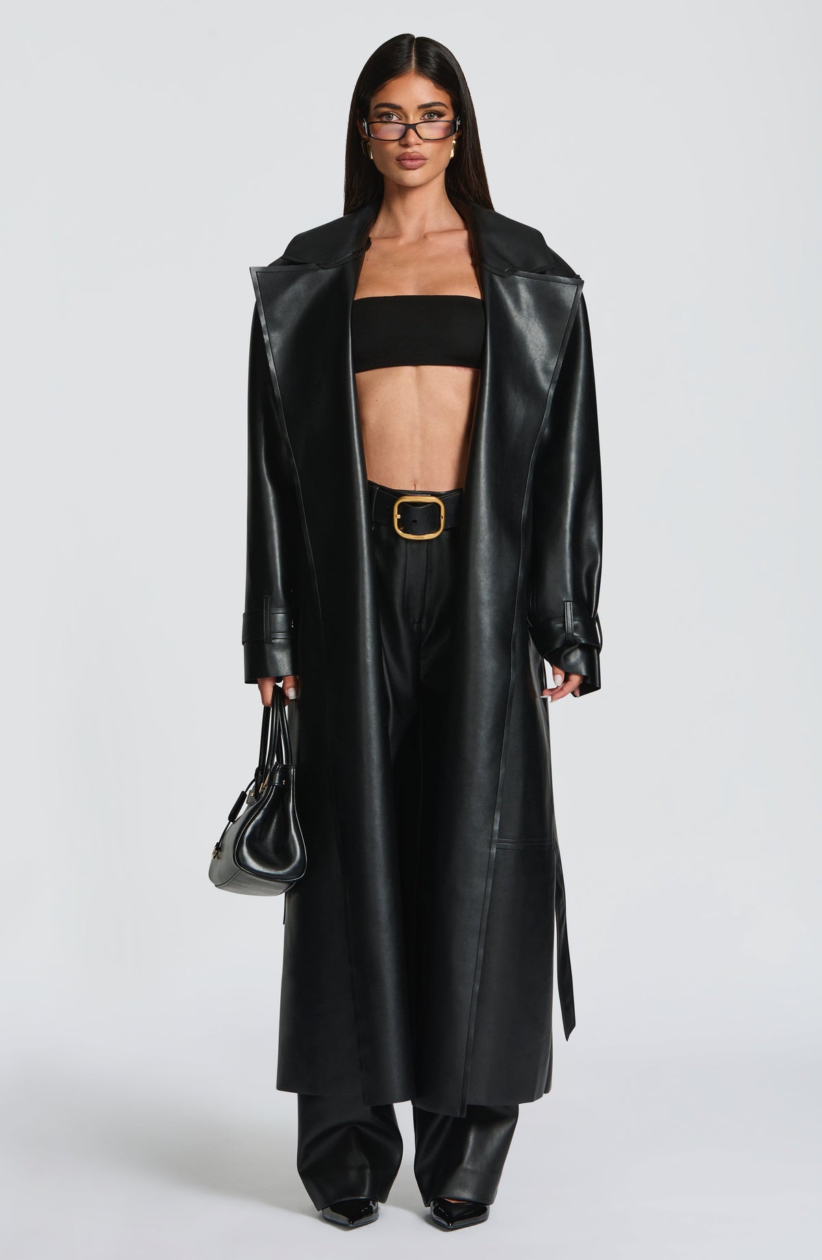 Flourenne Brigitte Trench Coat in Black