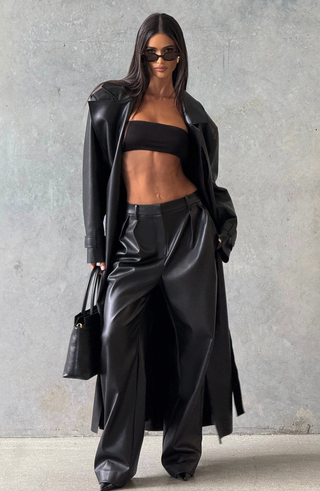 Flourenne Brigitte Trench Coat in Black