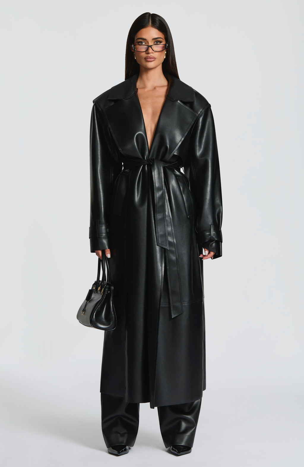 Flourenne Brigitte Trench Coat in Black