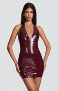 Flourenne Brooklyn Mini Dress in Cherry Lacquer