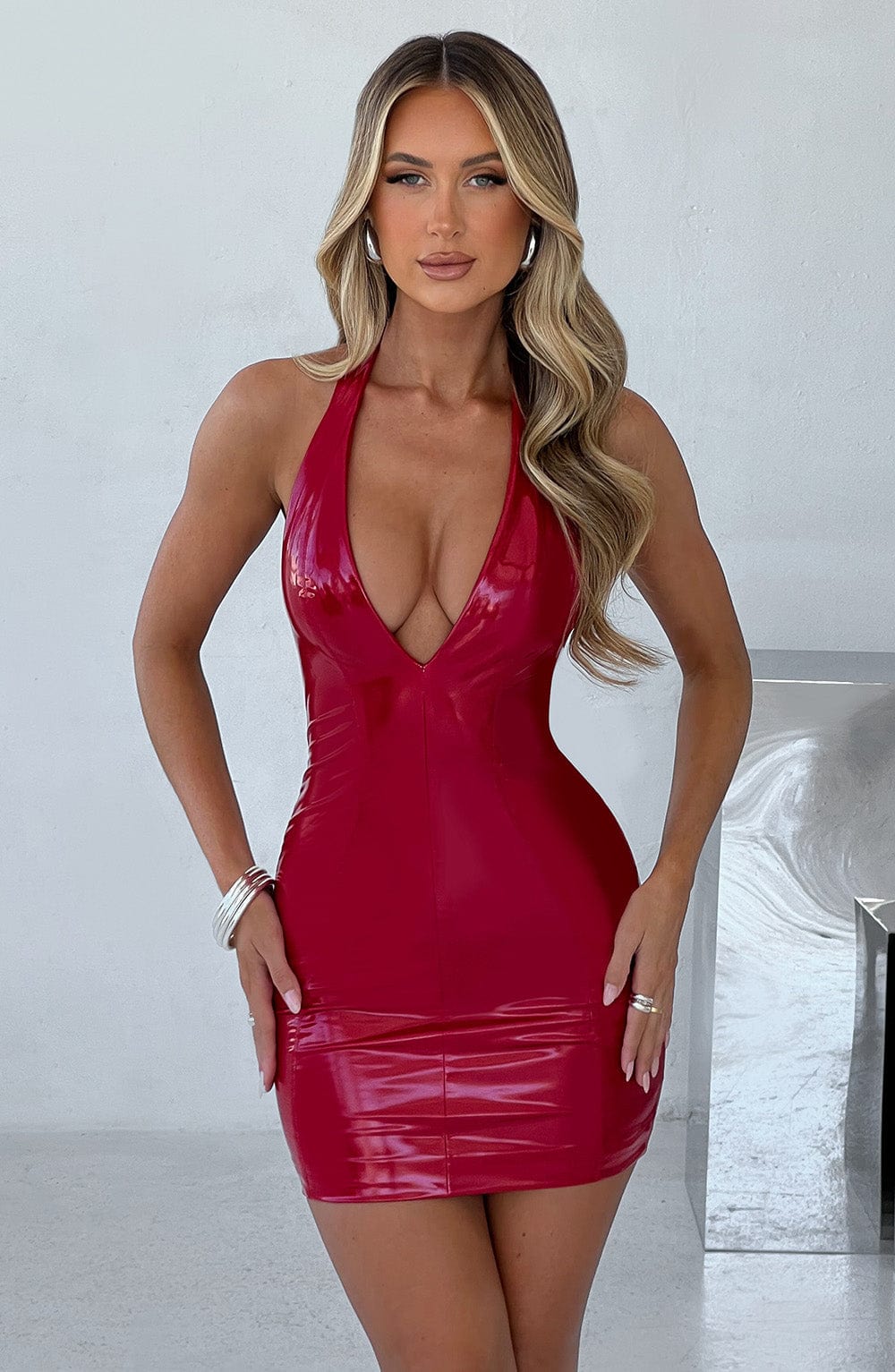 Flourenne Brooklyn Mini Dress in Red