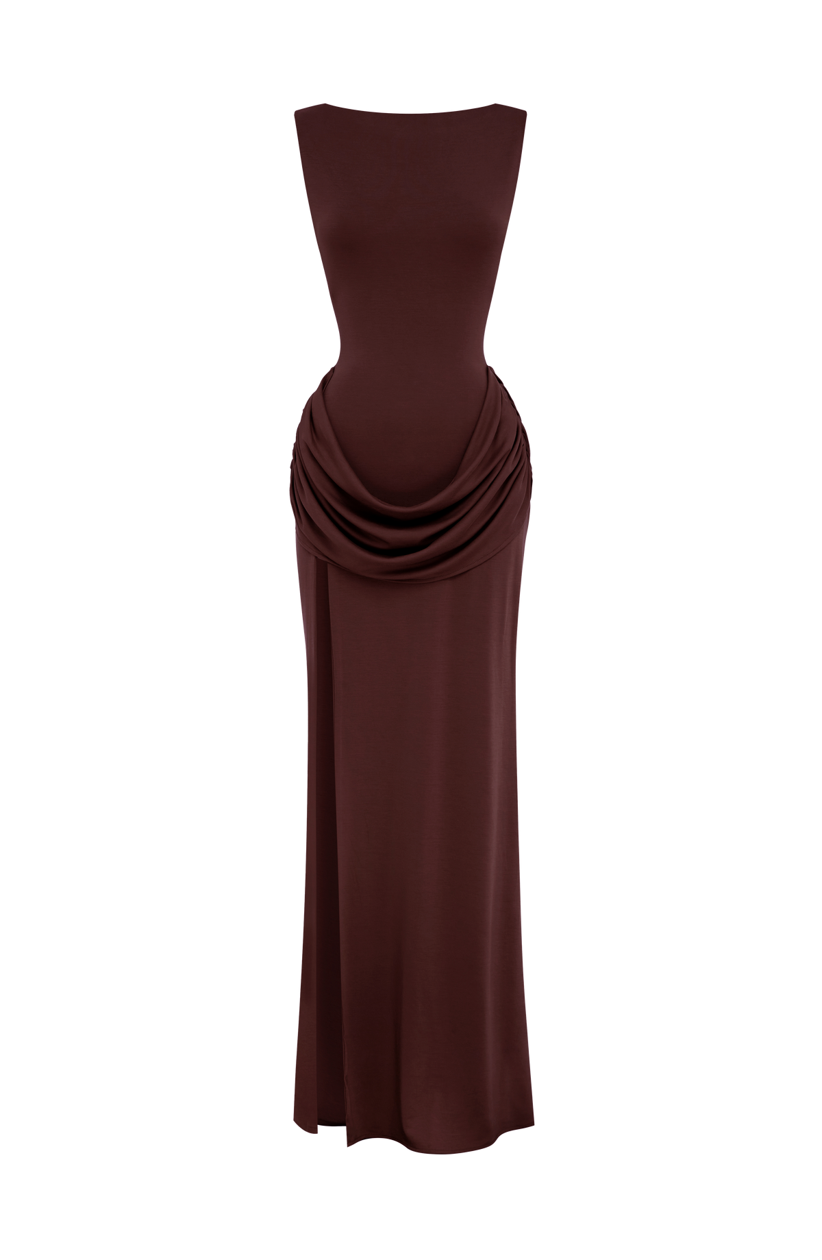 Flourenne Bruna Maxi Dress in Plum Brown