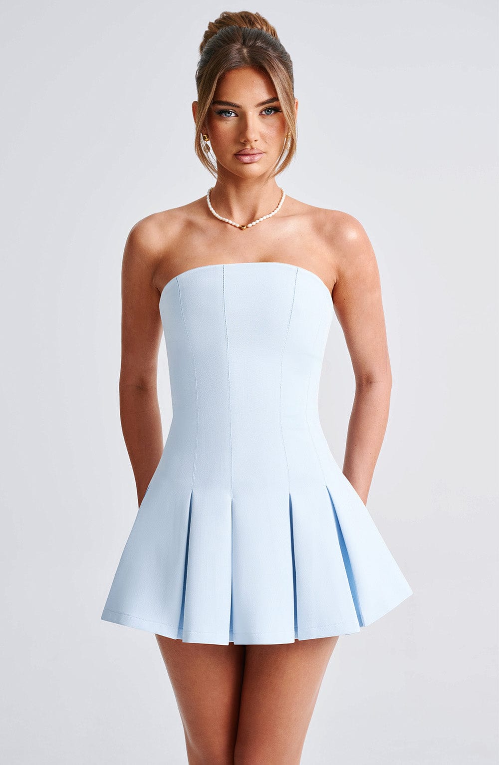 Flourenne Bryony Mini Dress in Blue
