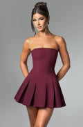 Flourenne Bryony Mini Dress in Cherry Lacquer