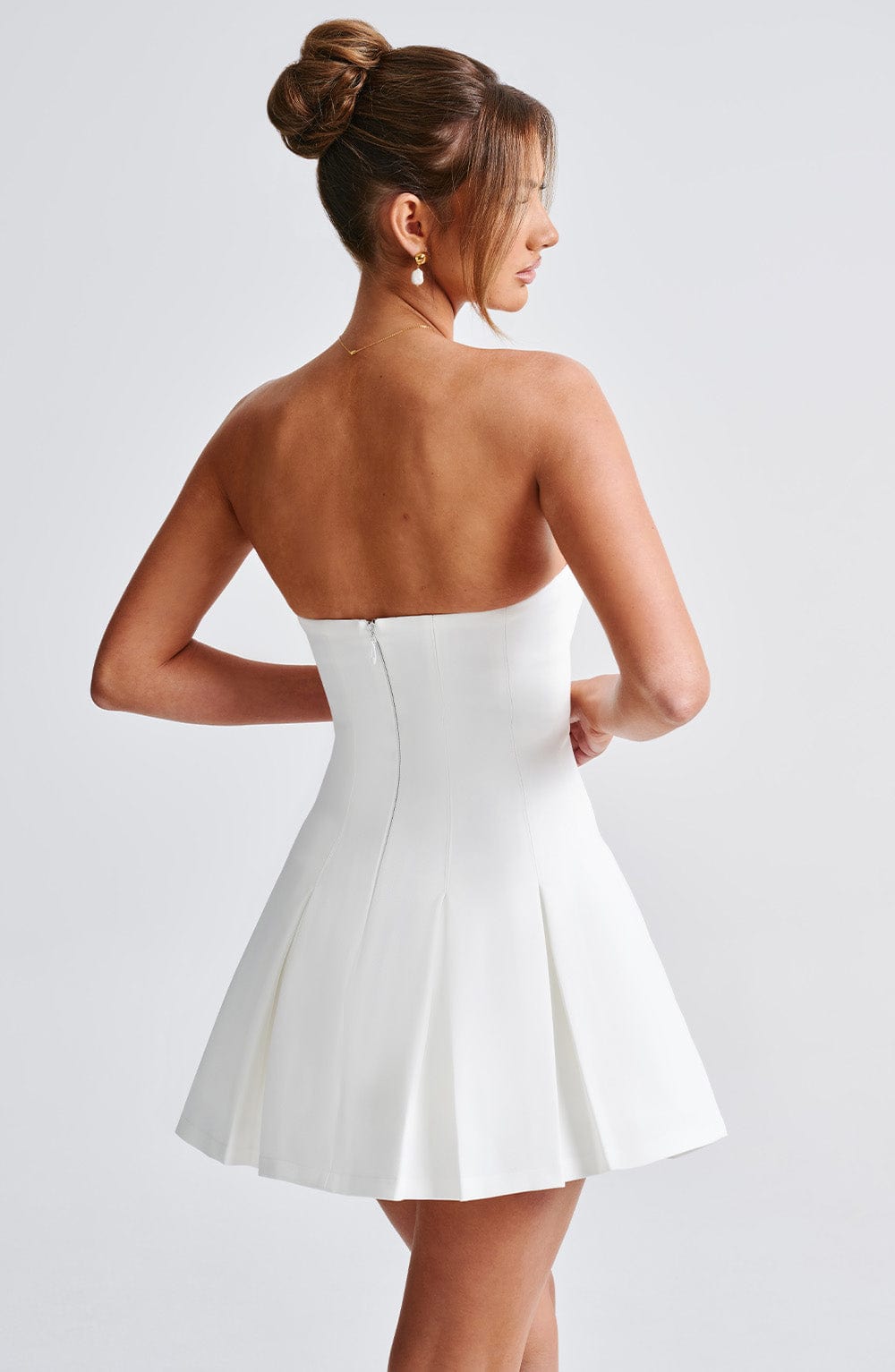 Flourenne Bryony Mini Dress in Ivory