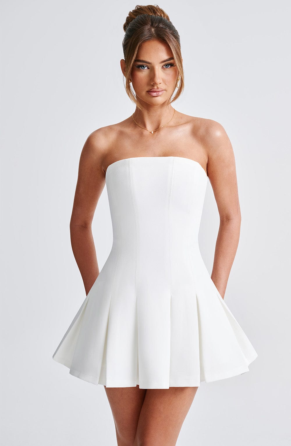 Flourenne Bryony Mini Dress in Ivory