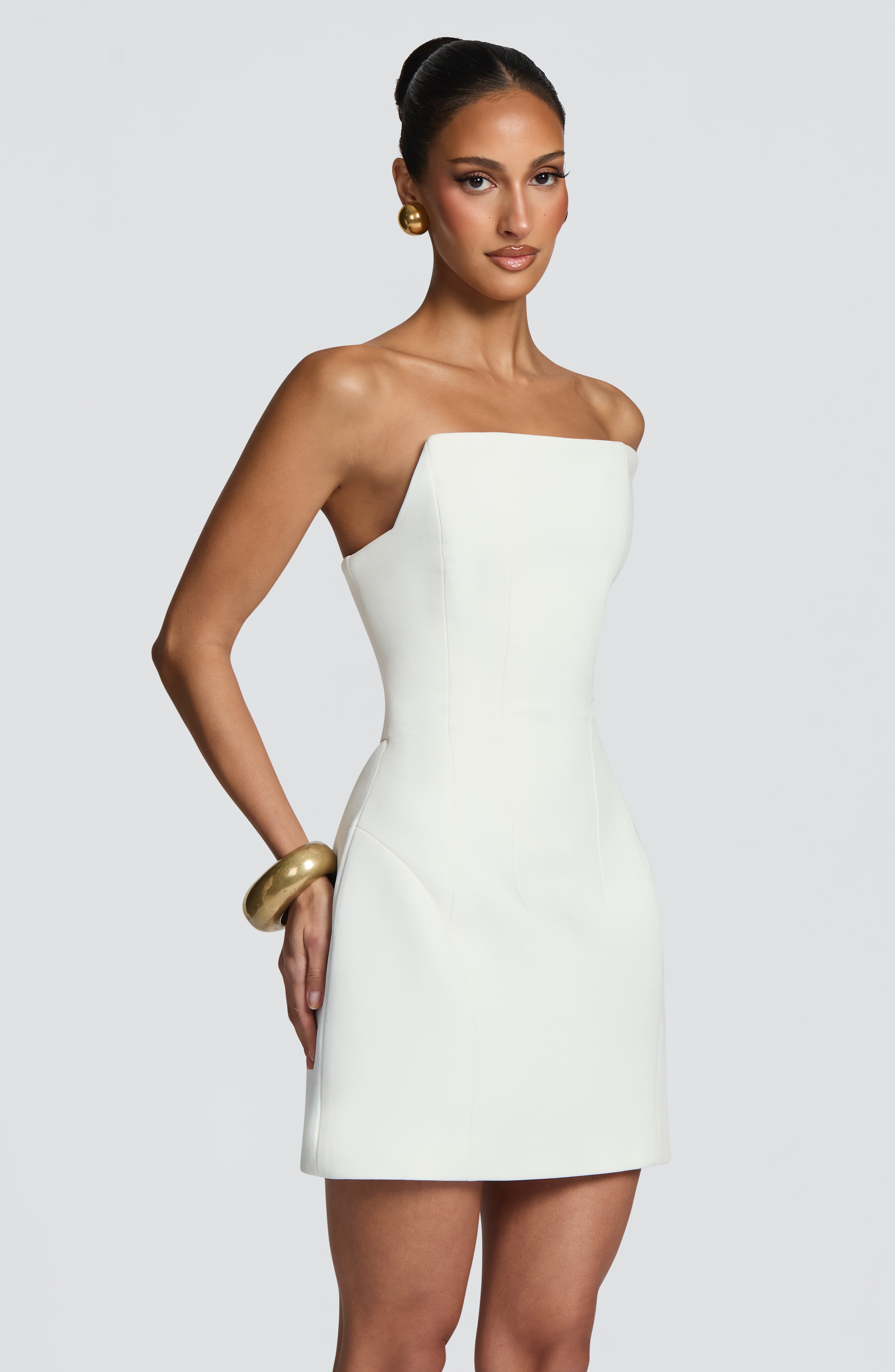 Flourenne Cadenza Mini Dress in Ivory