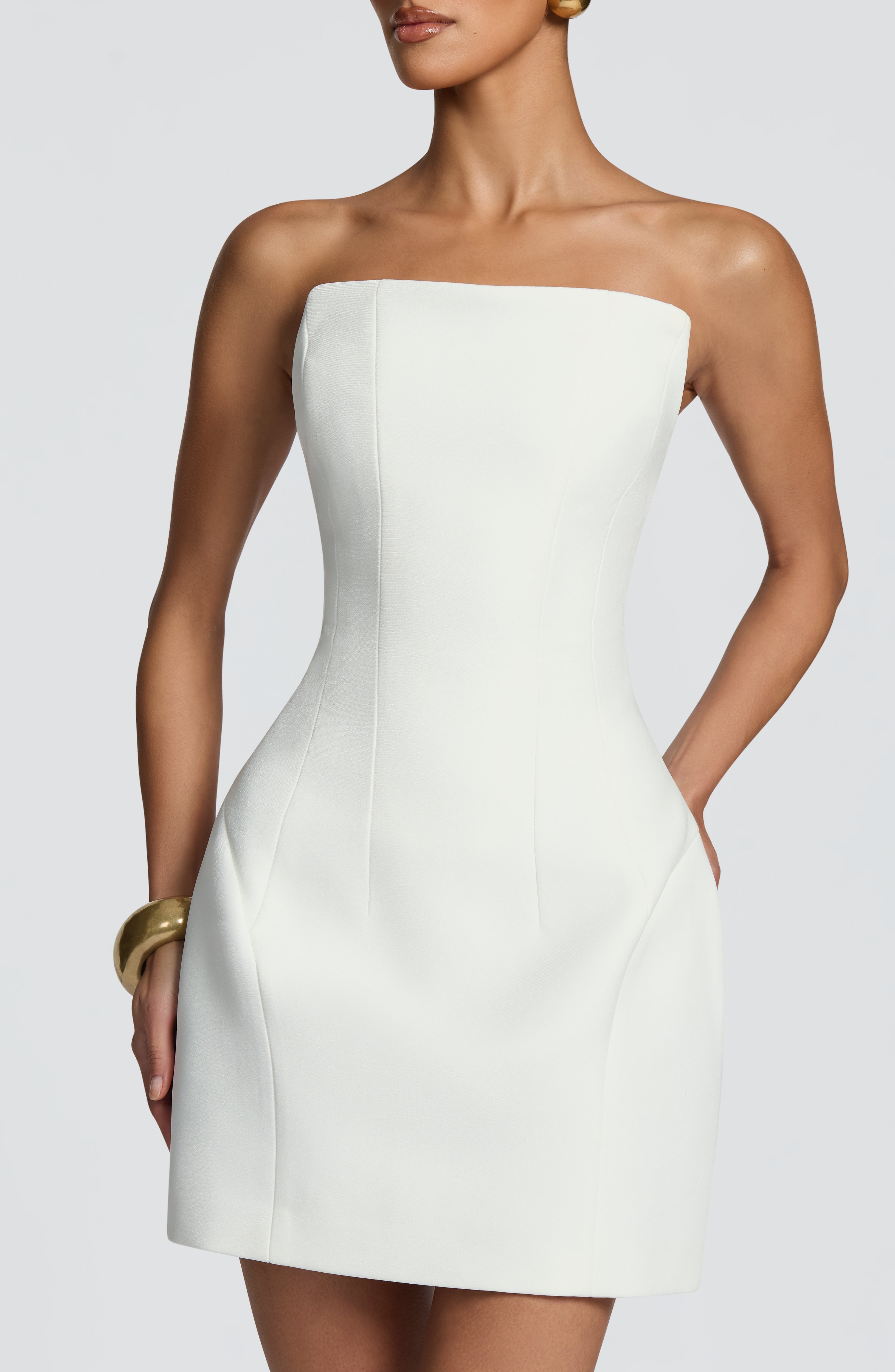 Flourenne Cadenza Mini Dress in Ivory