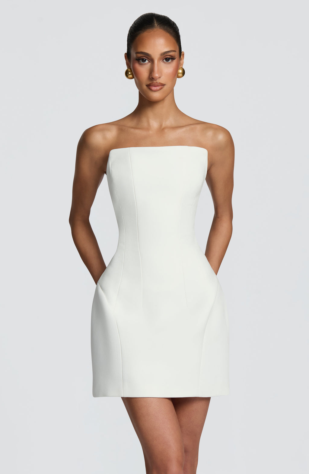 Flourenne Cadenza Mini Dress in Ivory
