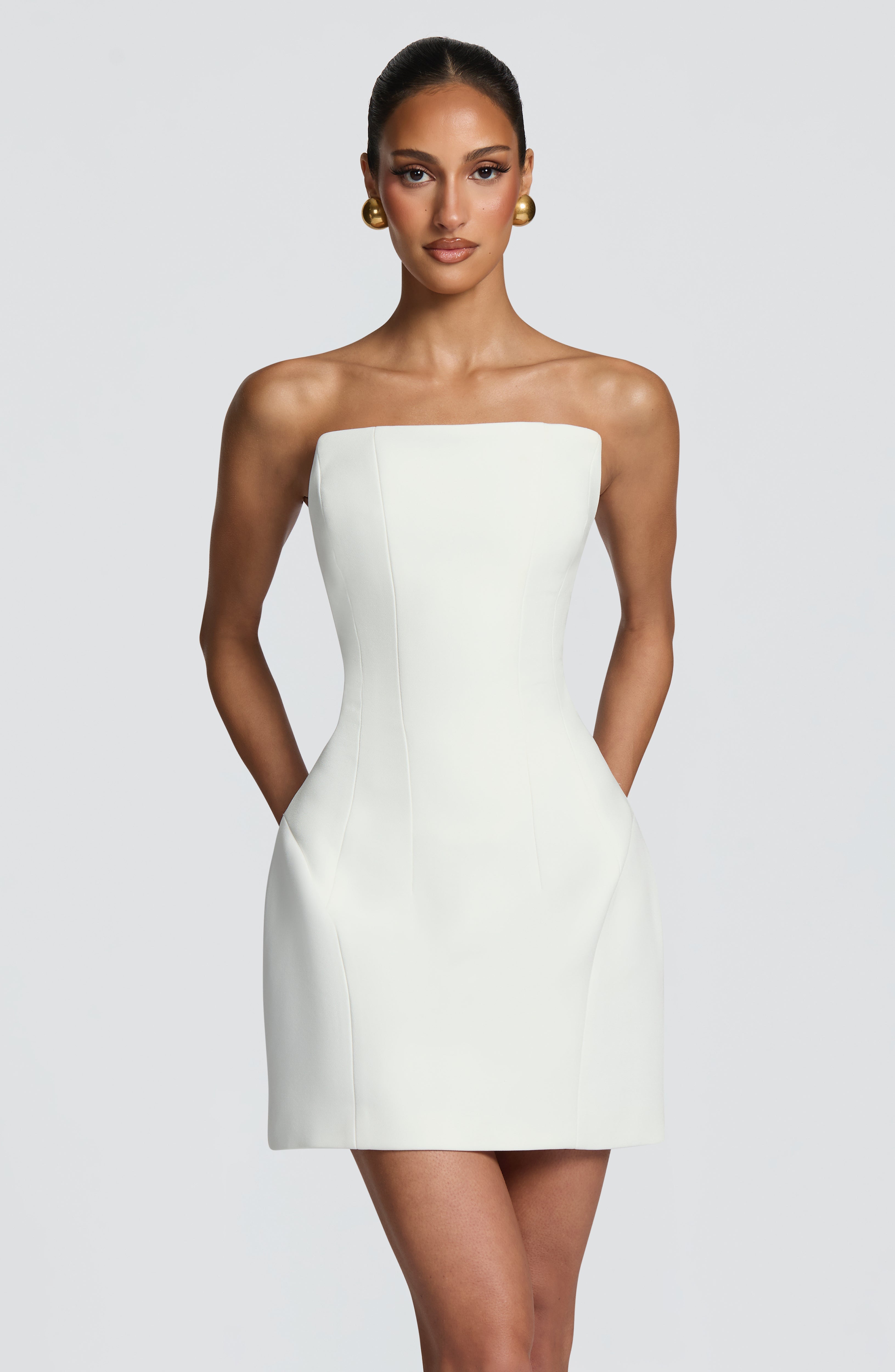 Flourenne Cadenza Mini Dress in Ivory