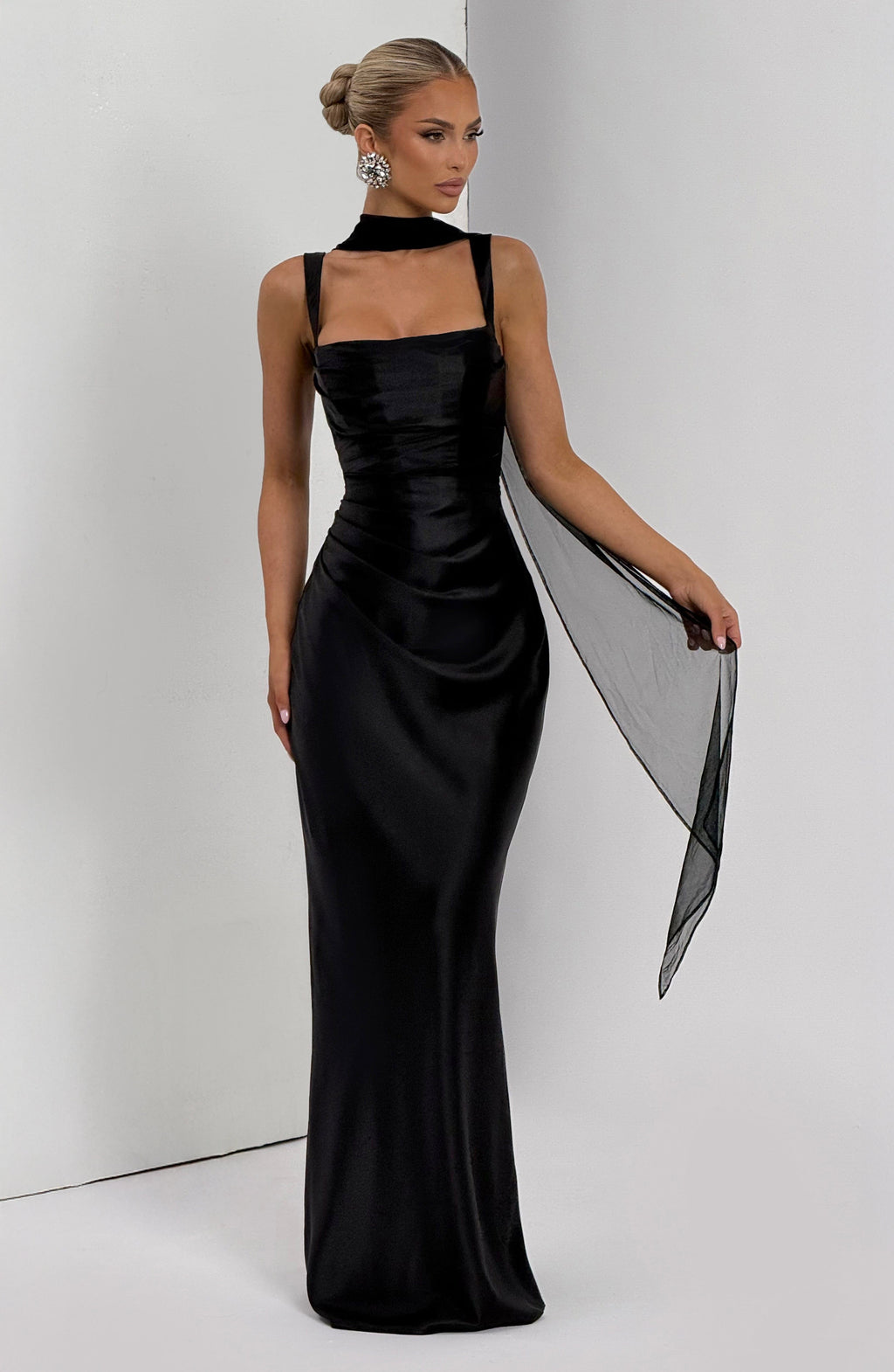 Flourenne Calandra Maxi Dress in Black