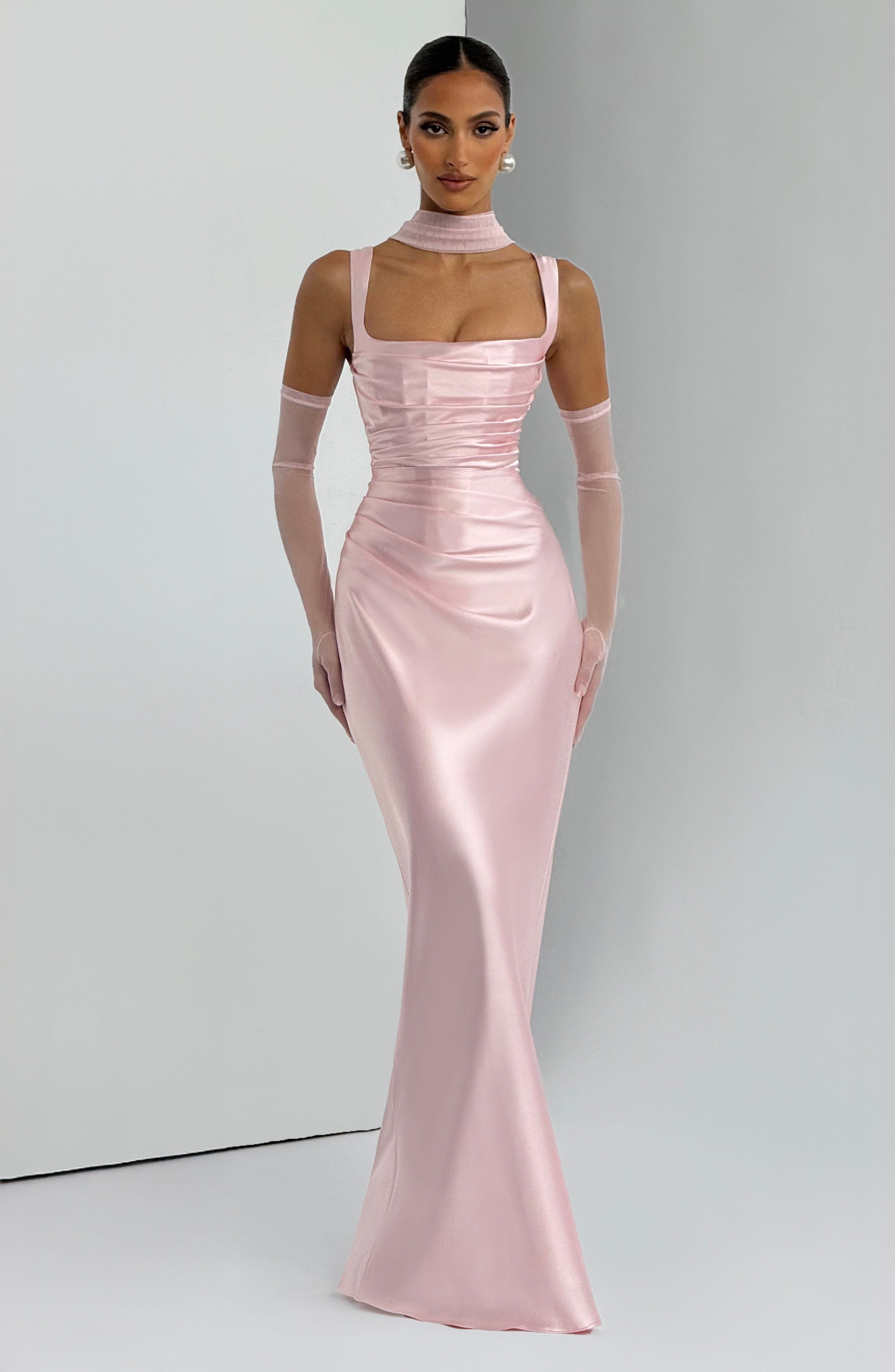 Flourenne Calandra Maxi Dress in Blush