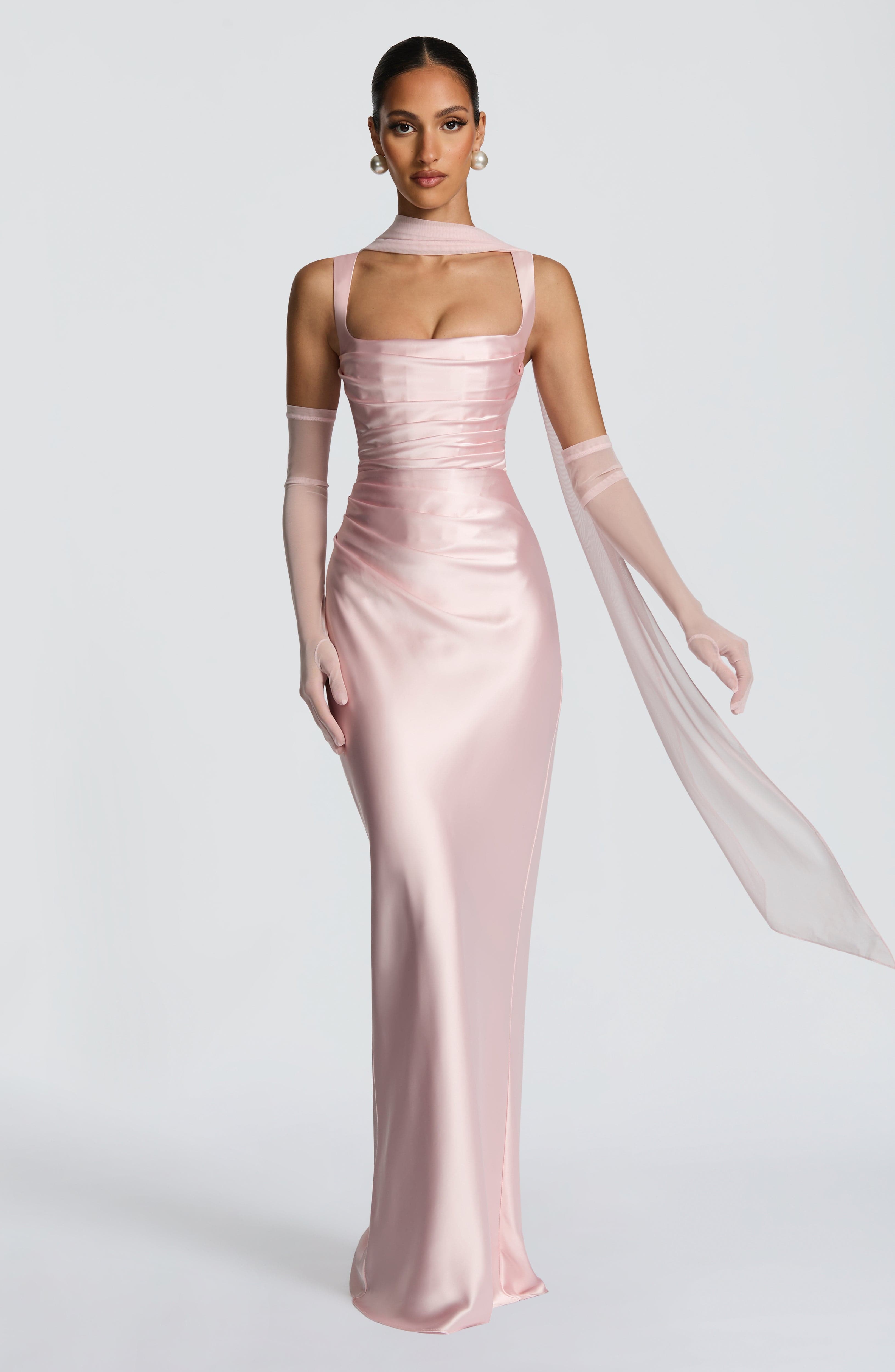 Flourenne Calandra Maxi Dress in Blush