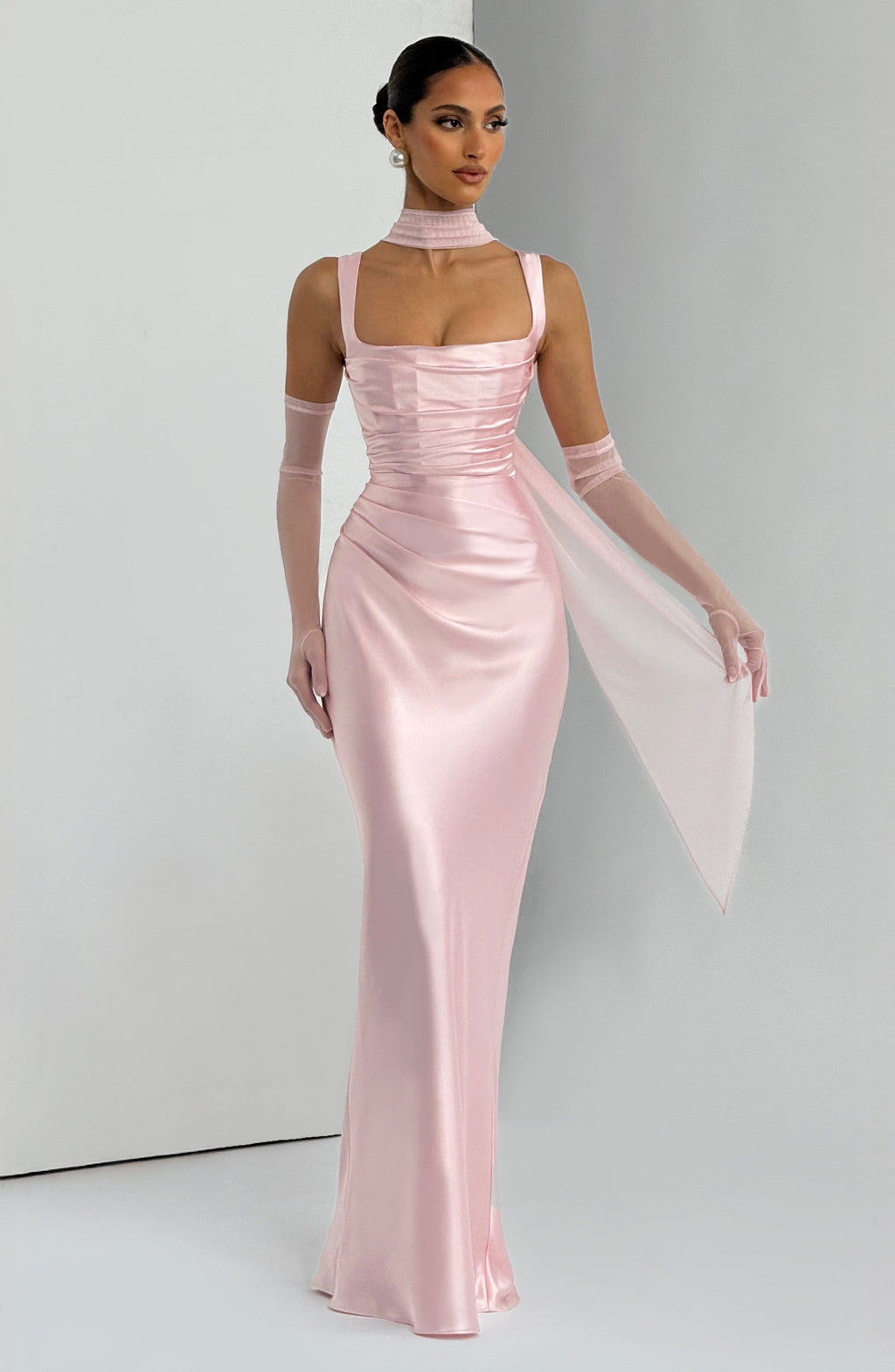 Flourenne Calandra Maxi Dress in Blush